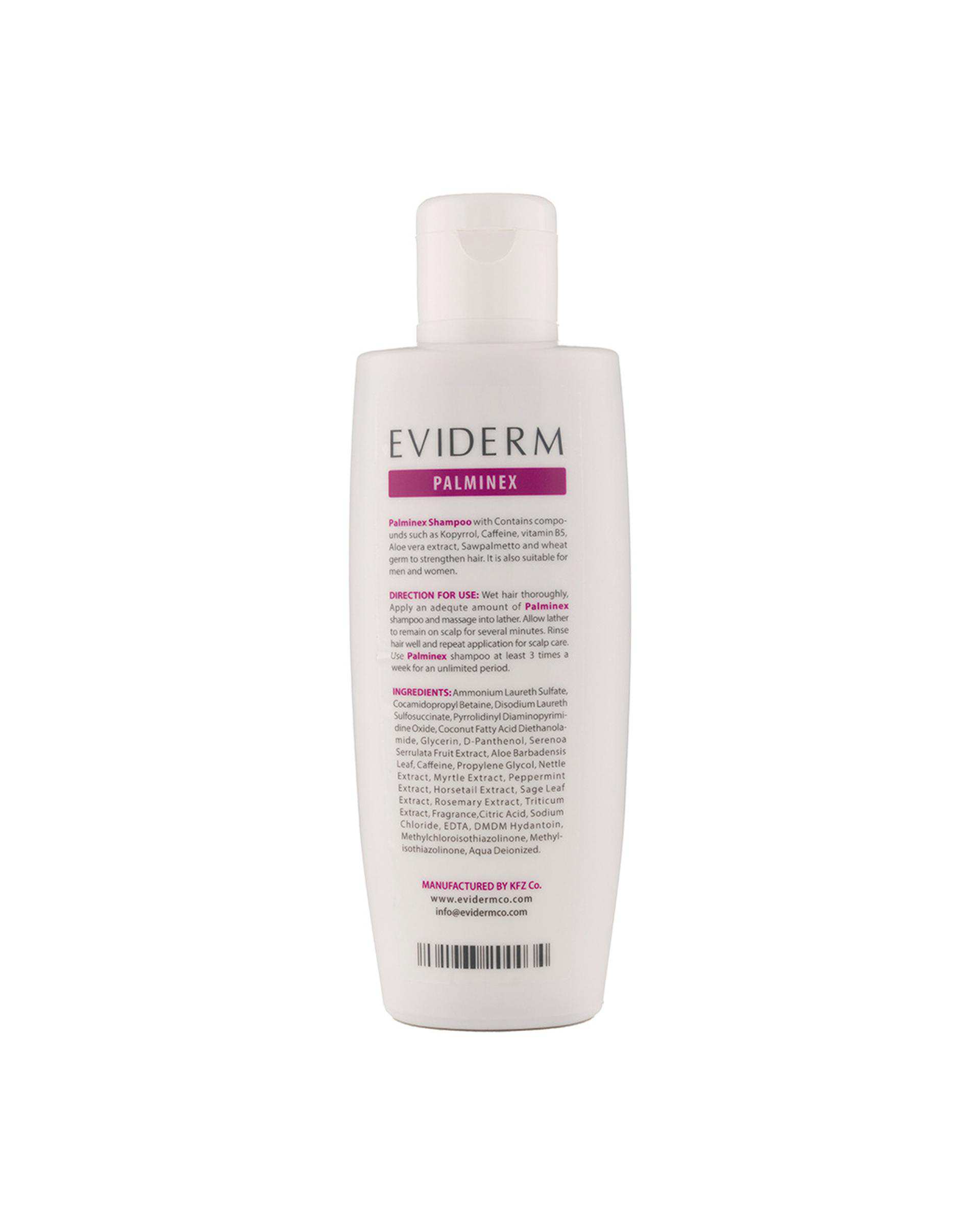 شامپو تقویت کننده اویدرم Eviderm مناسب انواع مو حاوی عصاره های گیاهی حجم 250ml