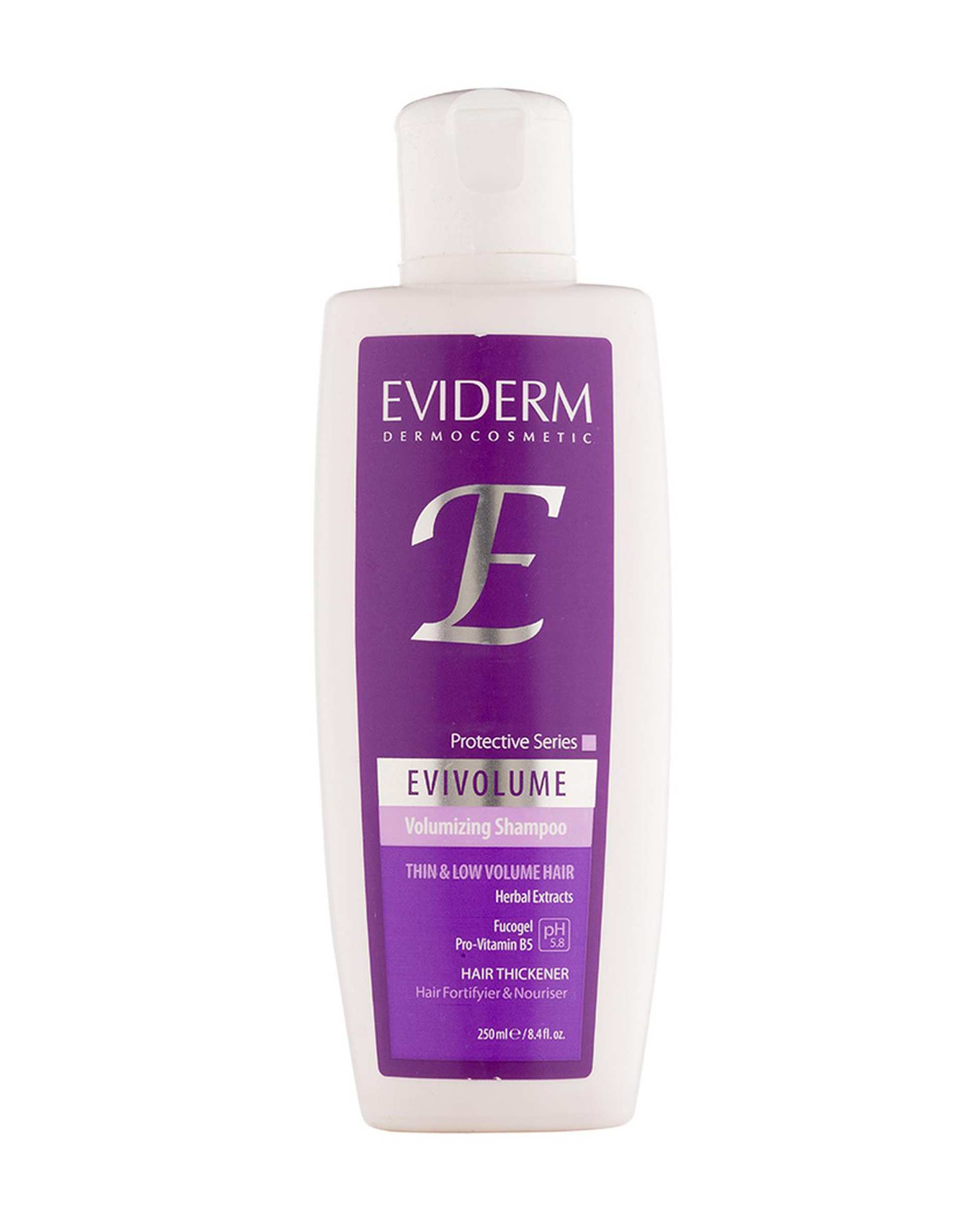 شامپو حجم دهنده اویدرم Eviderm مناسب موهای کم حجم و نازک حجم 250ml