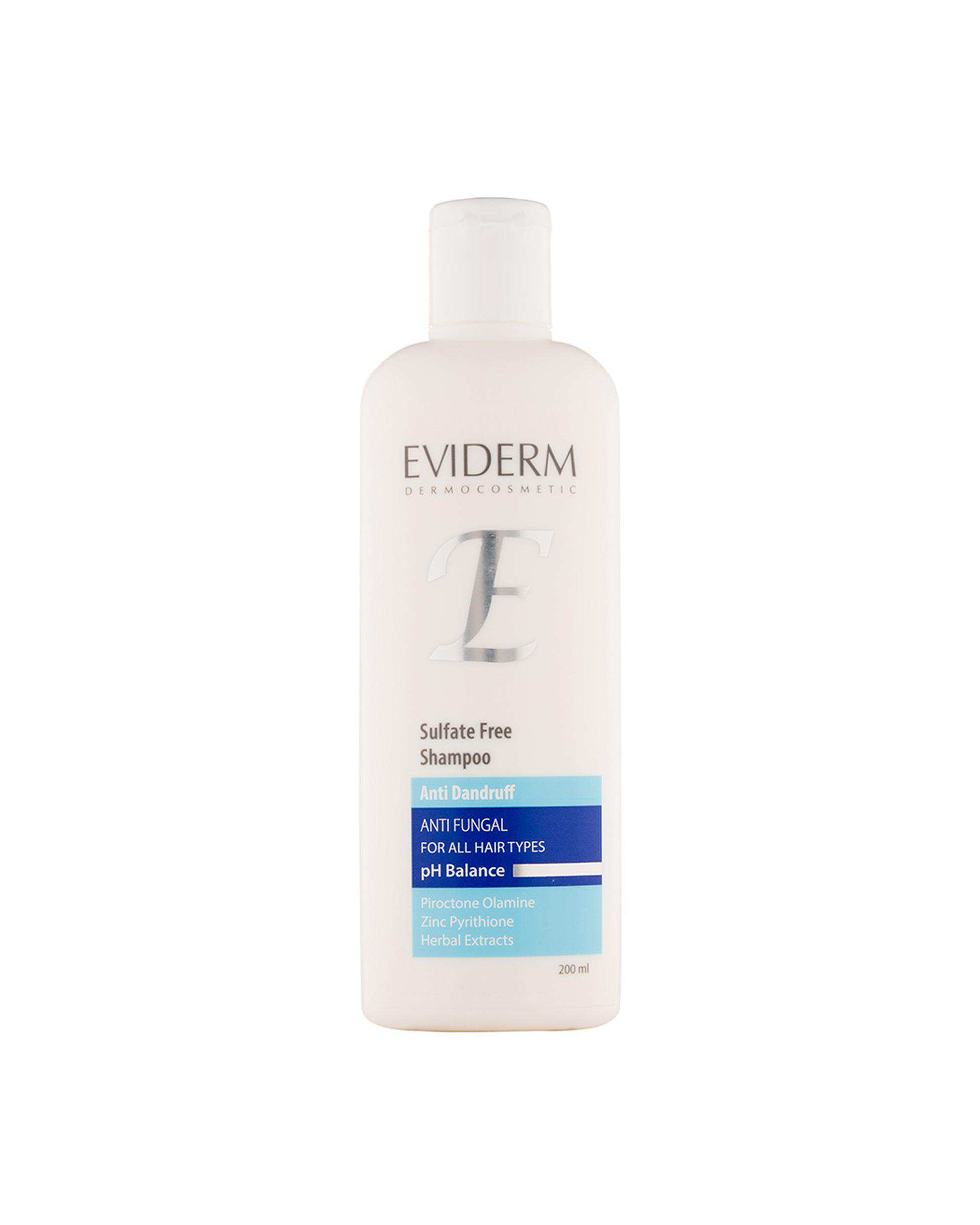 شامپو فاقد سولفات ضد شوره اویدرم Eviderm حجم 200ml