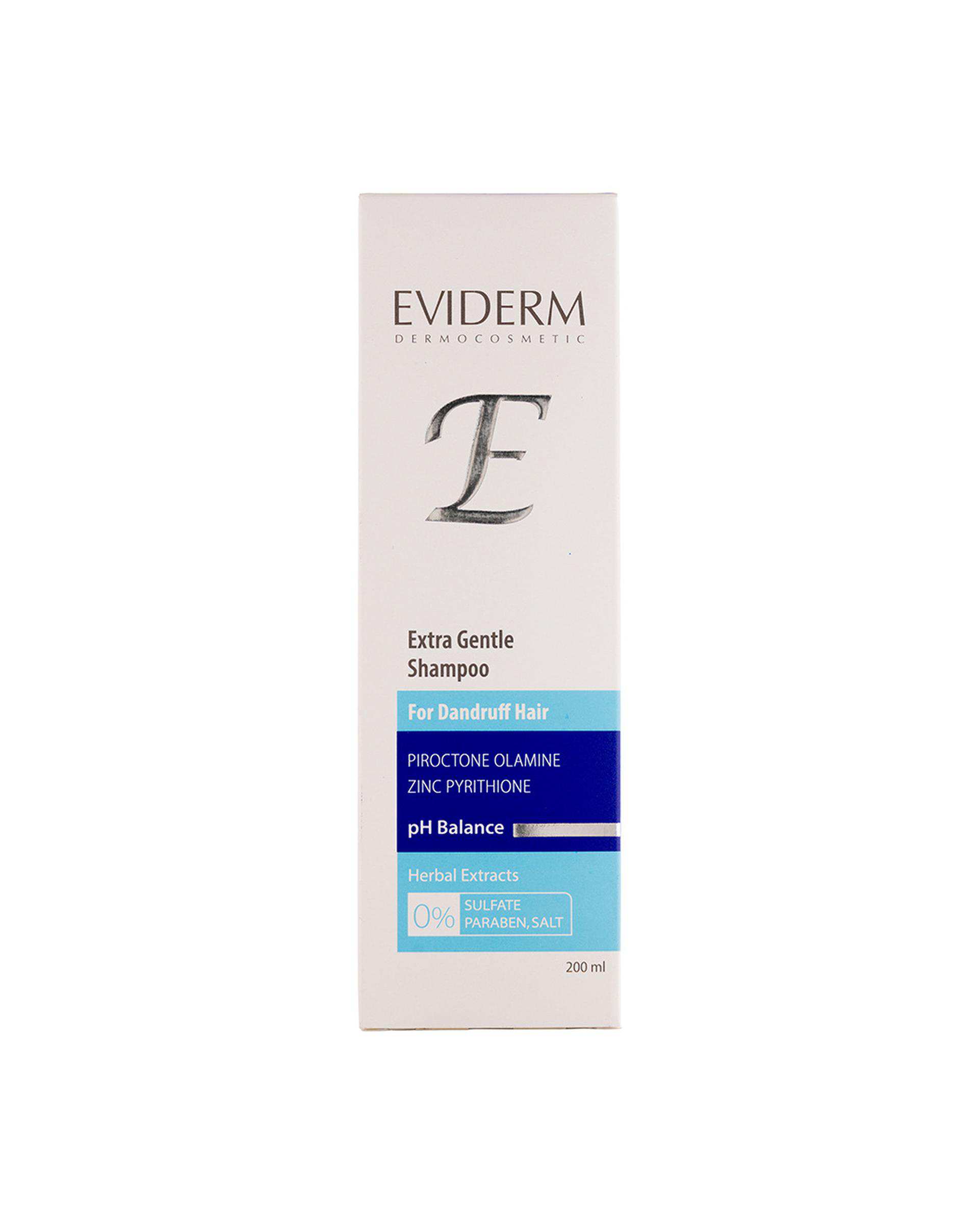 شامپو فاقد سولفات ضد شوره اویدرم Eviderm حجم 200ml