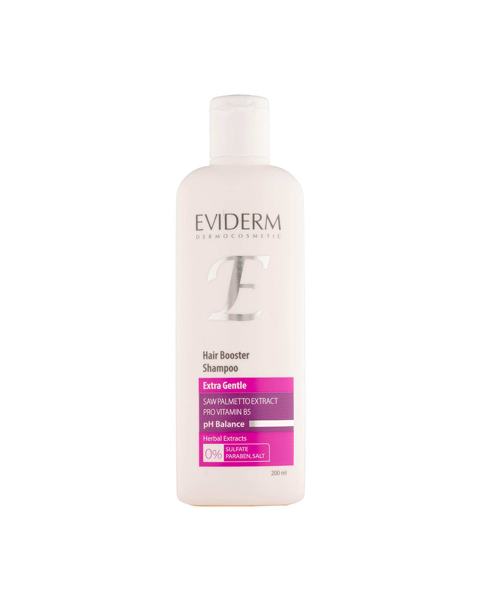 شامپو فاقد سولفات تقویت کننده مو اویدرم Eviderm حجم 200ml