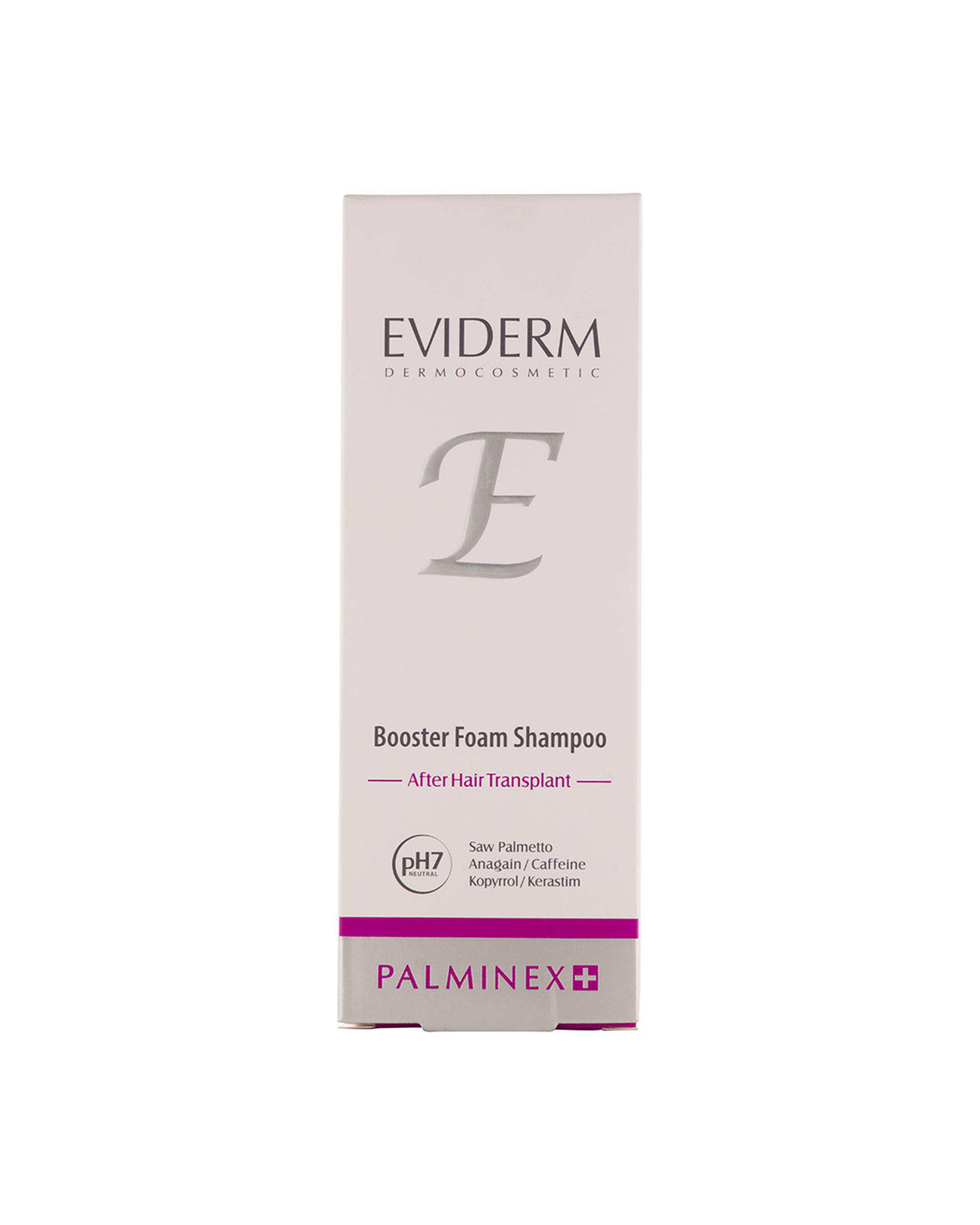 شامپو فوم تقویت کننده مو اویدرم Eviderm مدل پالمینکس پلاس Palminex Plus حجم 150ml