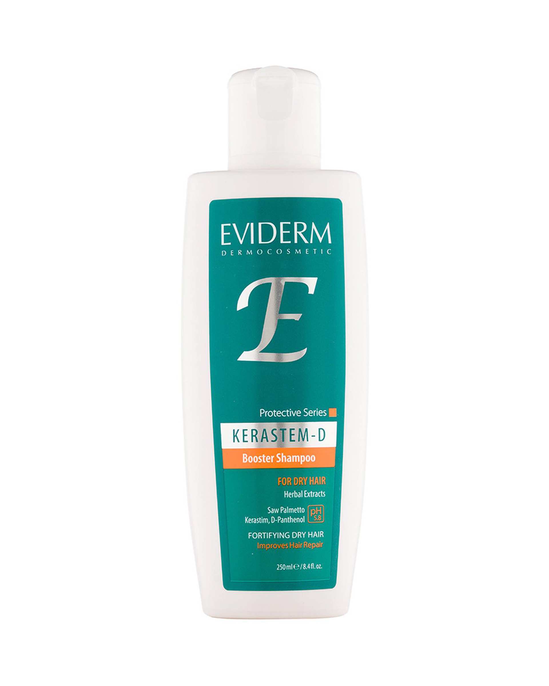 شامپو تقویت کننده مو اویدرم Eviderm مدل Kerastem D مناسب مو خشک حجم 250ml