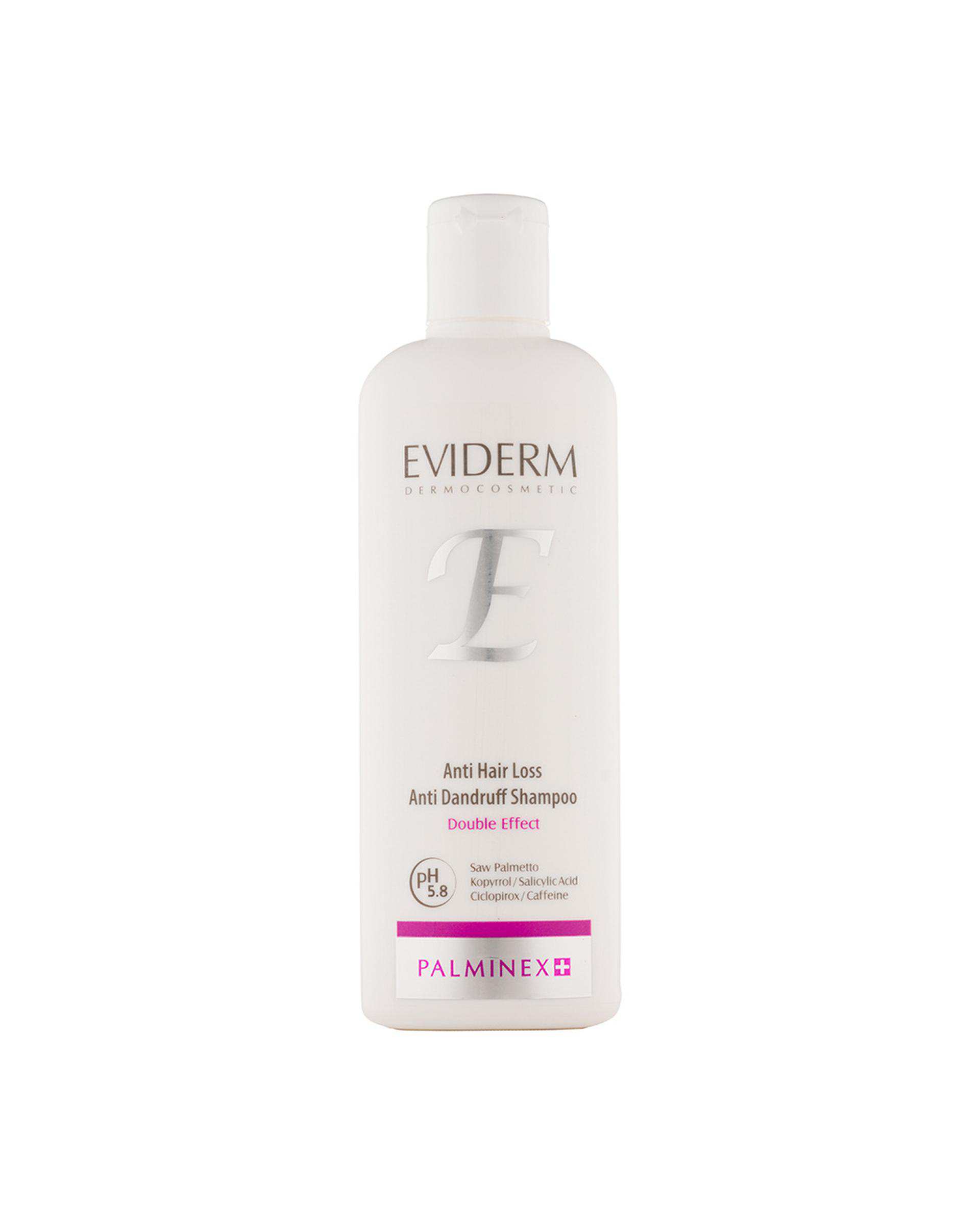 شامپو ضد شوره و تقویت کننده مو اویدرم Eviderm مدل پالمینکس پلاس حجم 200ml