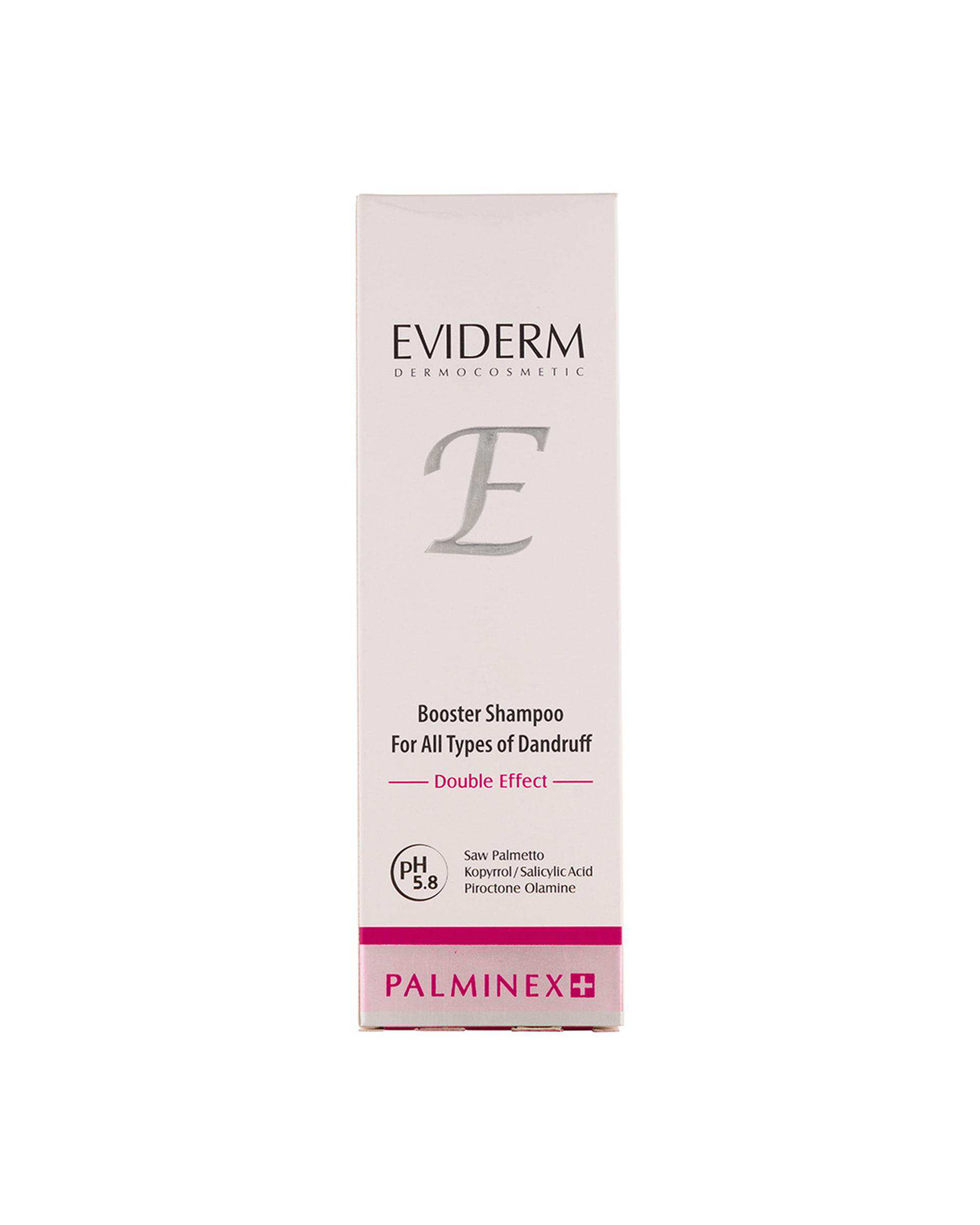 شامپو ضد شوره و تقویت کننده مو اویدرم Eviderm مدل پالمینکس پلاس حجم 200ml