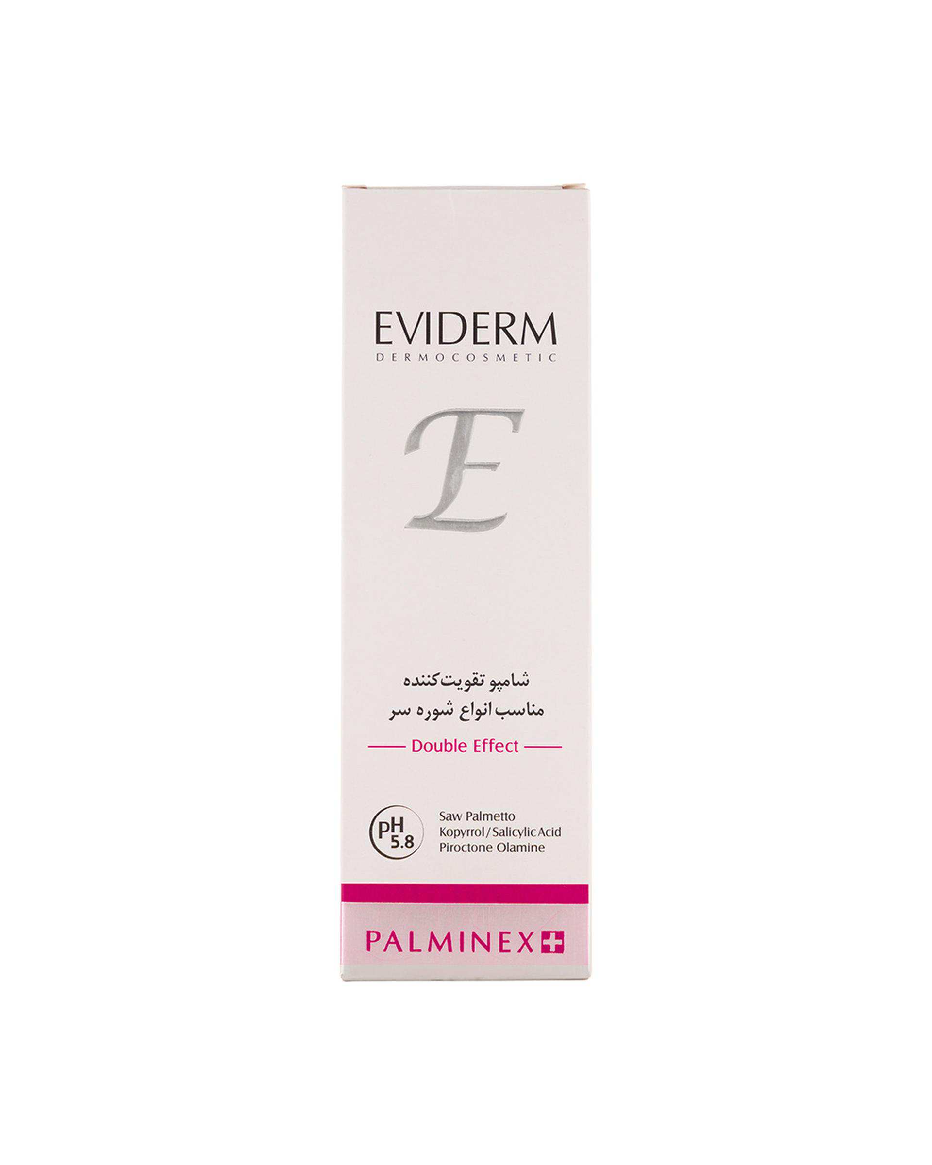 شامپو ضد شوره و تقویت کننده مو اویدرم Eviderm مدل پالمینکس پلاس حجم 200ml