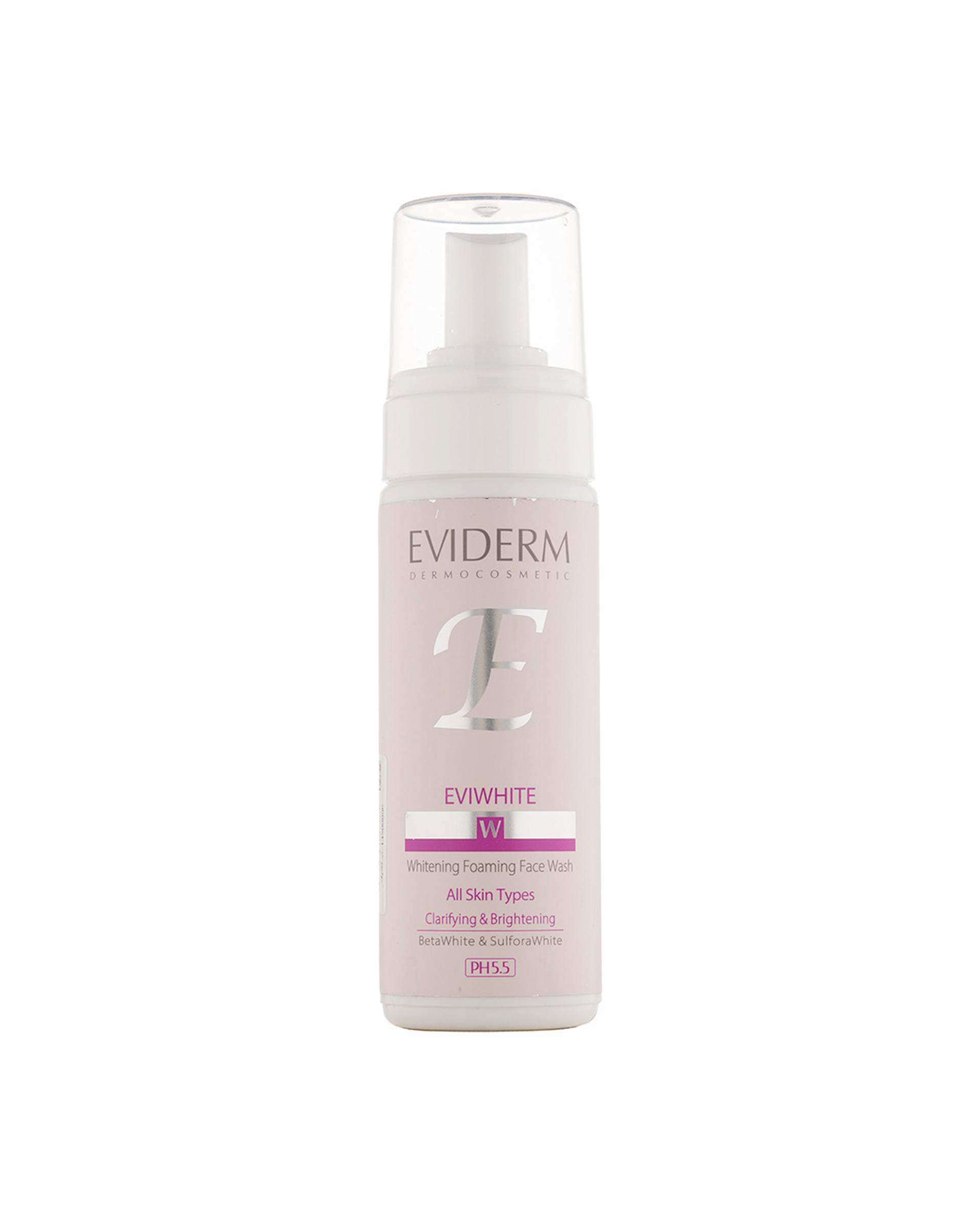 فوم شستشوی صورت اویدرم Eviderm مناسب انواع پوست حجم 150ml
