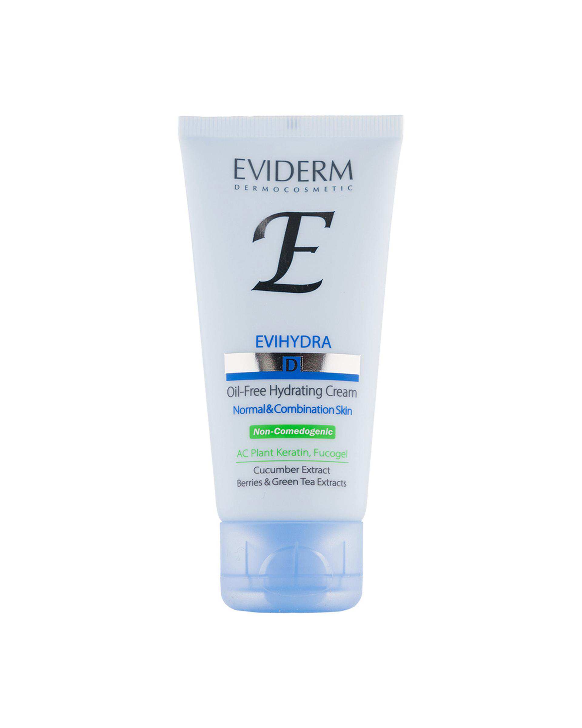 کرم آبرسان فاقد چربی اوی هیدرا اویدرم Eviderm مناسب پوست های نرمال و مختلط 50ml