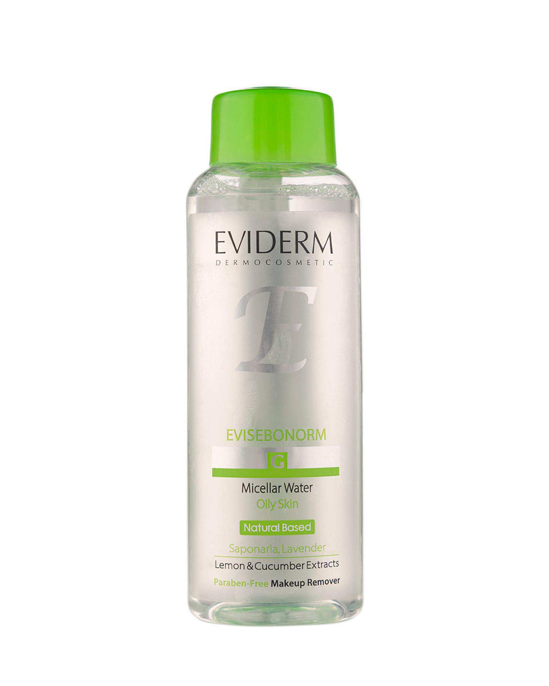 میسلار واتر چشم و صورت اویدرم Eviderm مناسب پوست چرب حجم 230ml