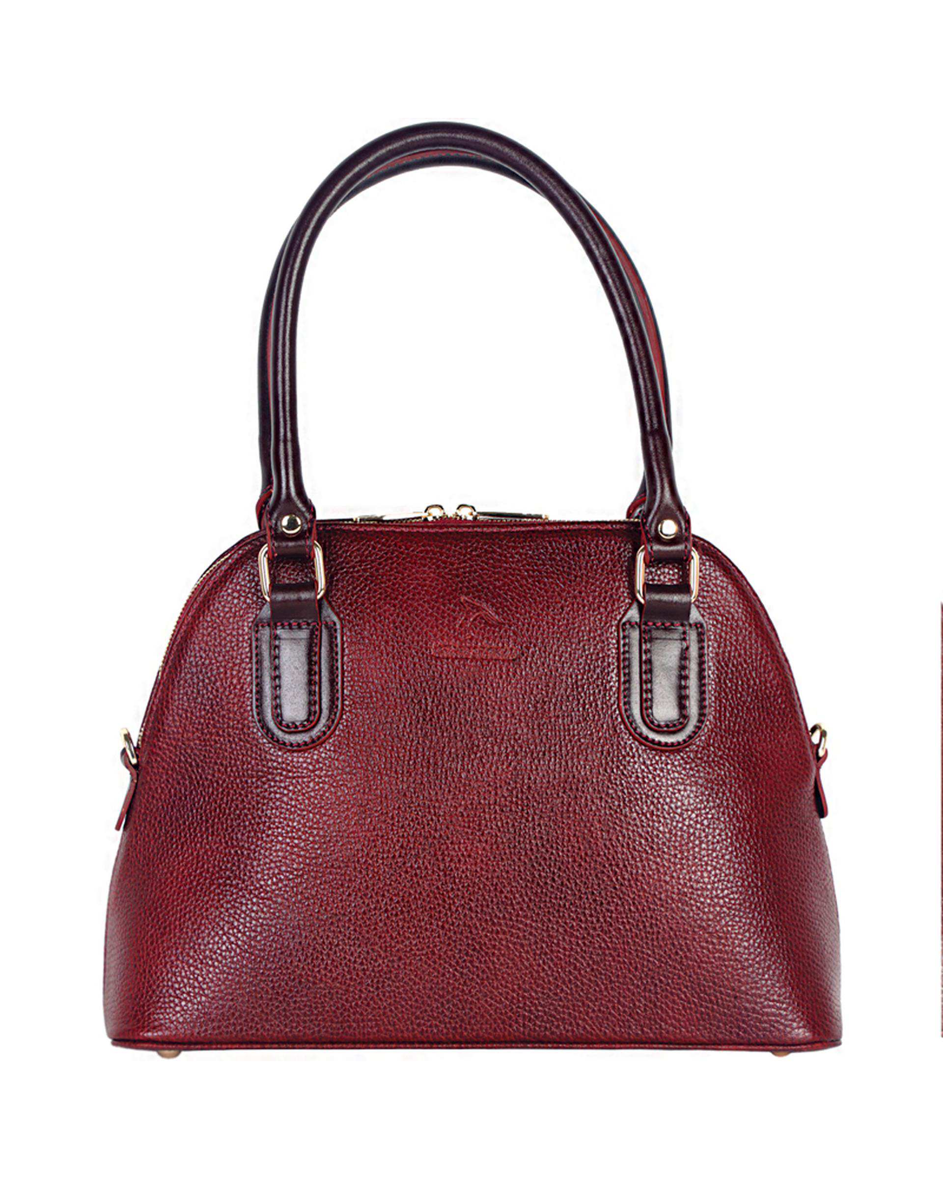 کیف دستی چرم زنانه زرشکی چرم بارز Charm Barez مدل DZ69.1