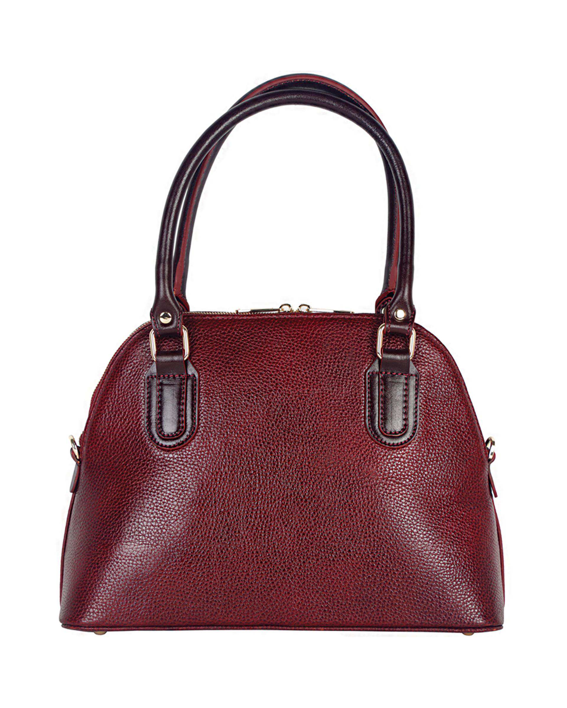 کیف دستی چرم زنانه زرشکی چرم بارز Charm Barez مدل DZ69.1