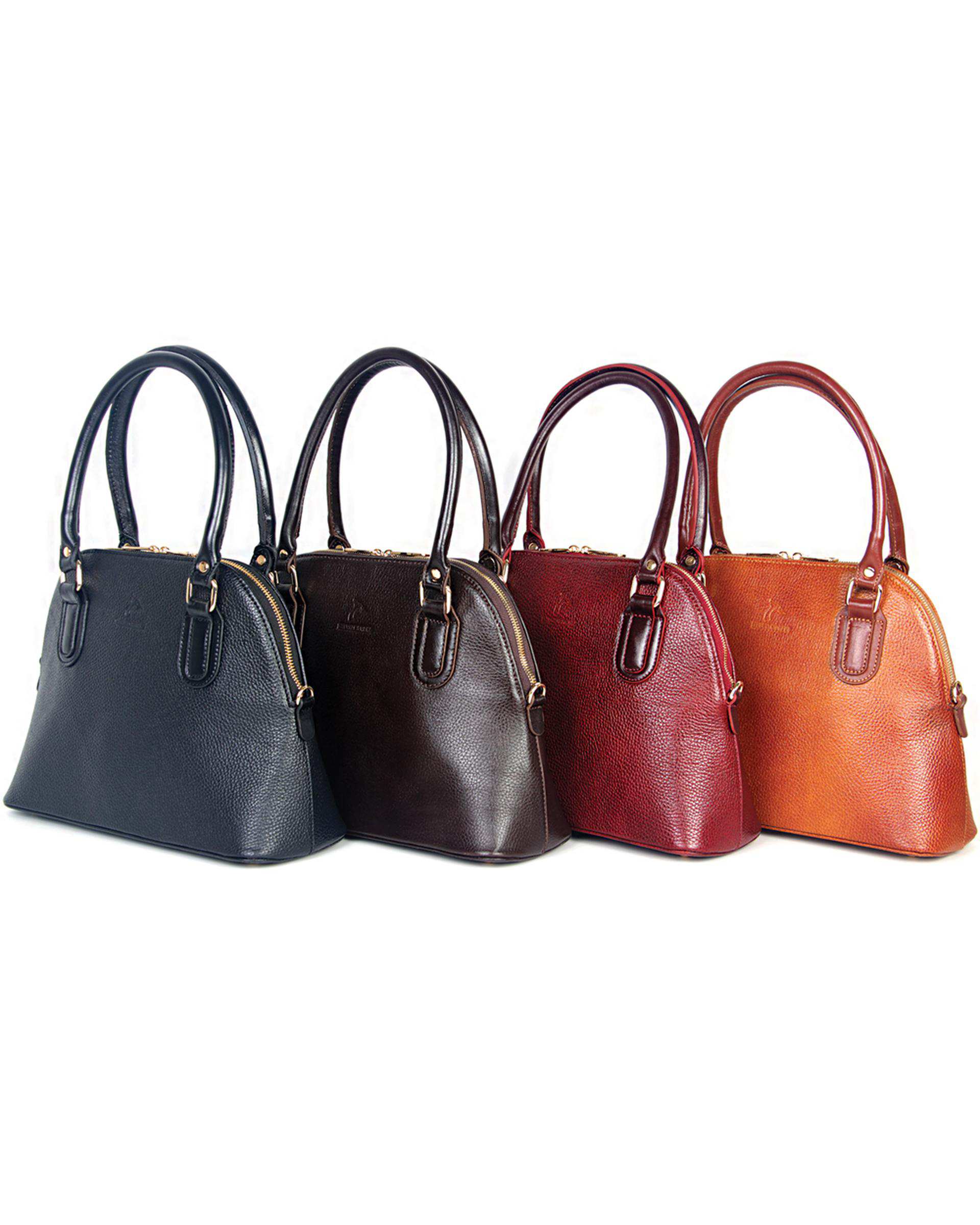 کیف دستی چرم زنانه زرشکی چرم بارز Charm Barez مدل DZ69.1