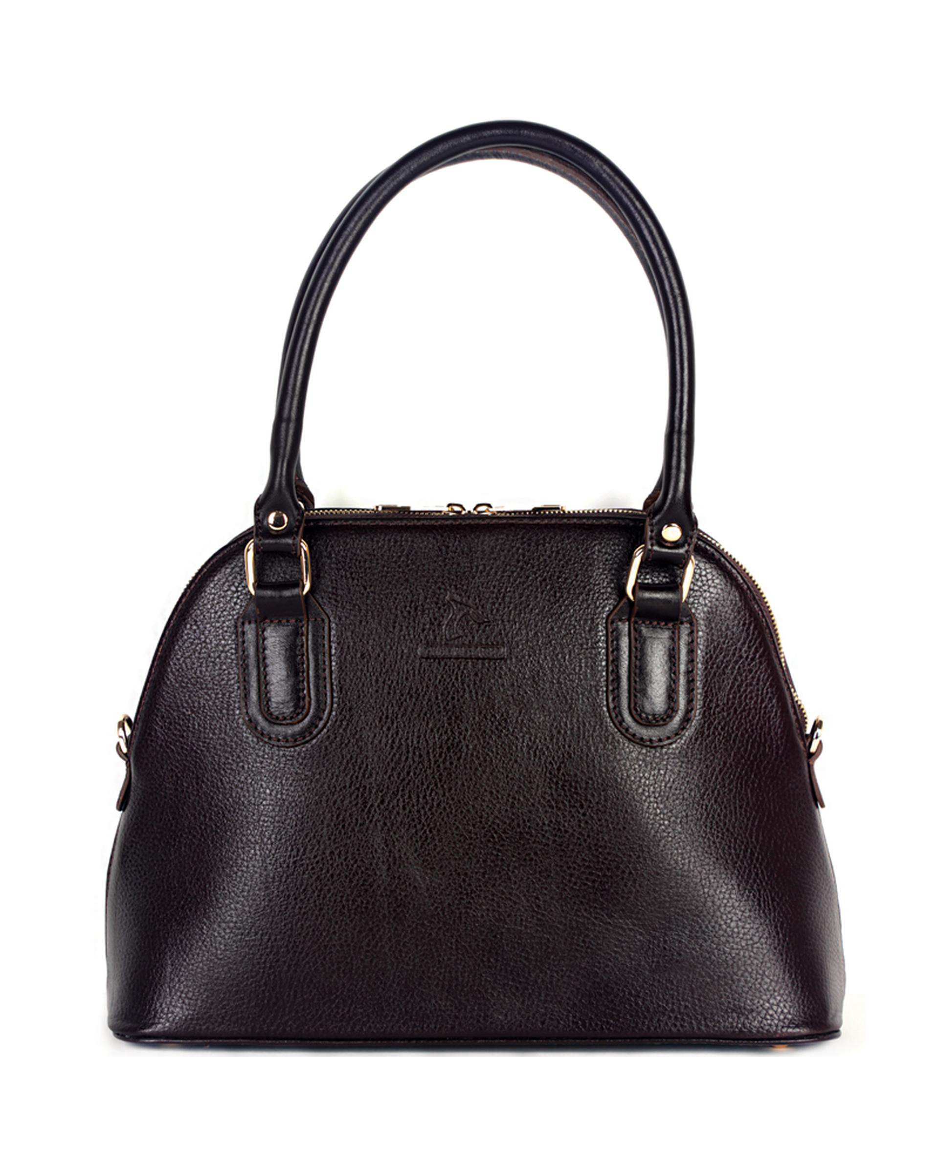 کیف دستی چرم زنانه قهوه ای چرم بارز Charm Barez مدل DZ69.1