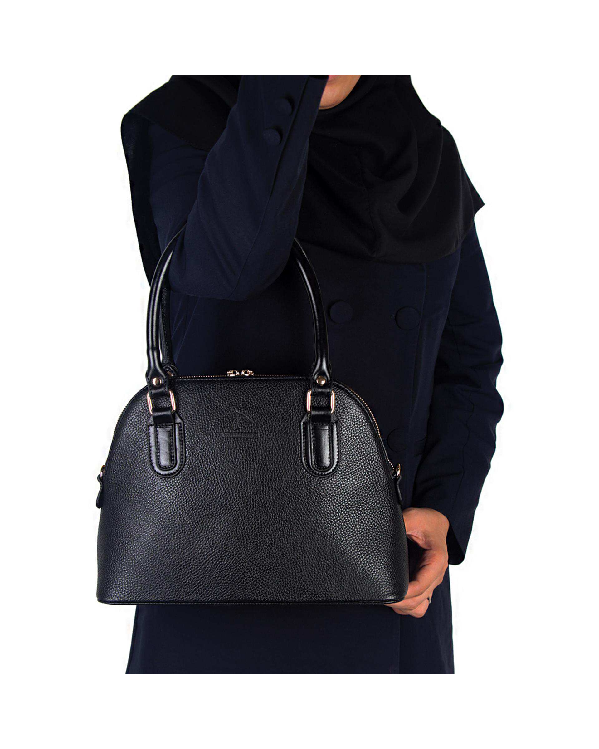 کیف دستی چرم زنانه مشکی چرم بارز Charm Barez مدل DZ69.1