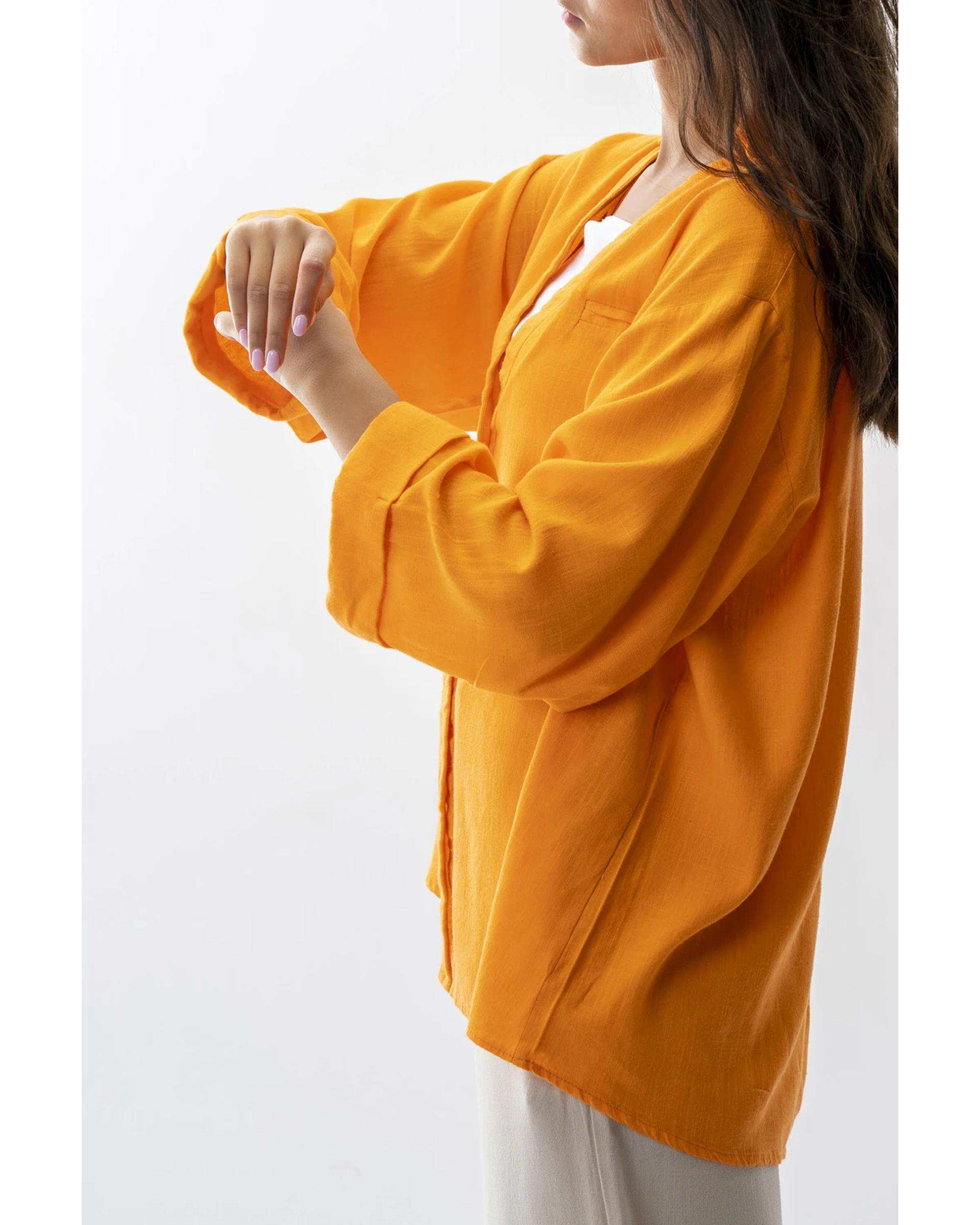 شومیز زنانه نارنجی آر ان اس RNS کد 11272451