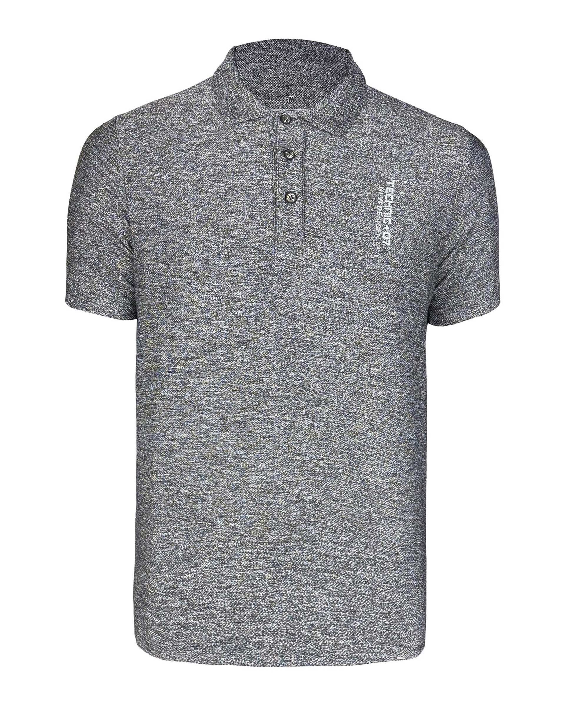 پولوشرت ورزشی مردانه طوسی تکنیک پلاس 07 کد TS-163-TO