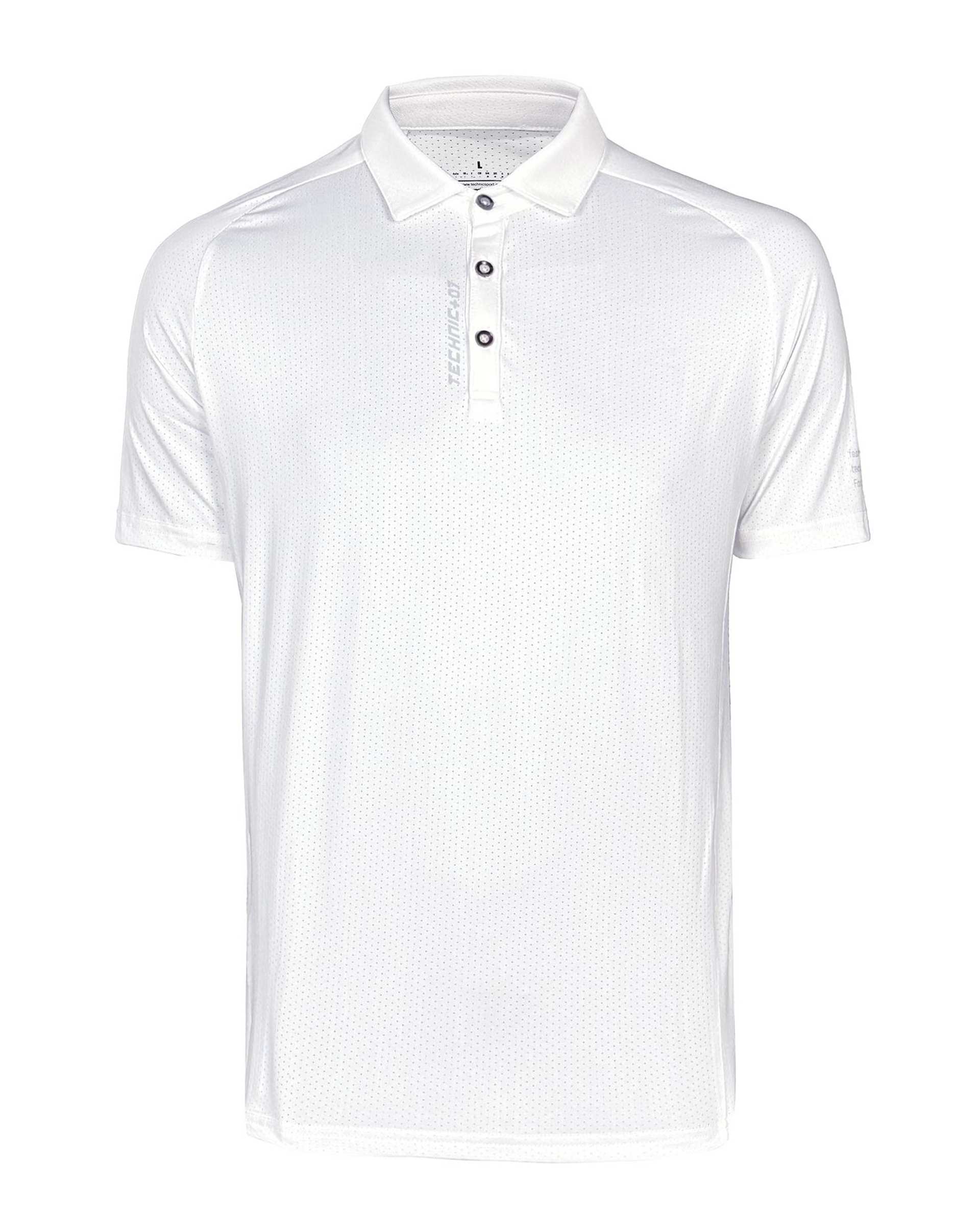 پولوشرت ورزشی مردانه سفید تکنیک پلاس 07 کد TS-164-SE