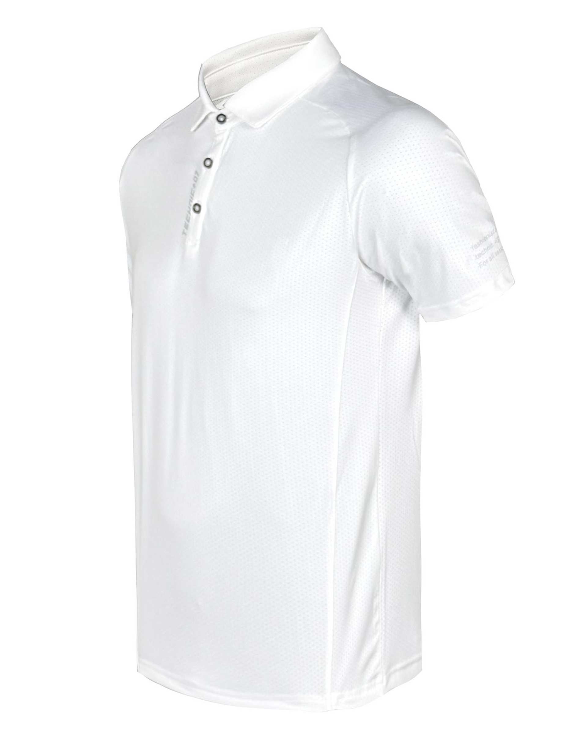پولوشرت ورزشی مردانه سفید تکنیک پلاس 07 کد TS-164-SE