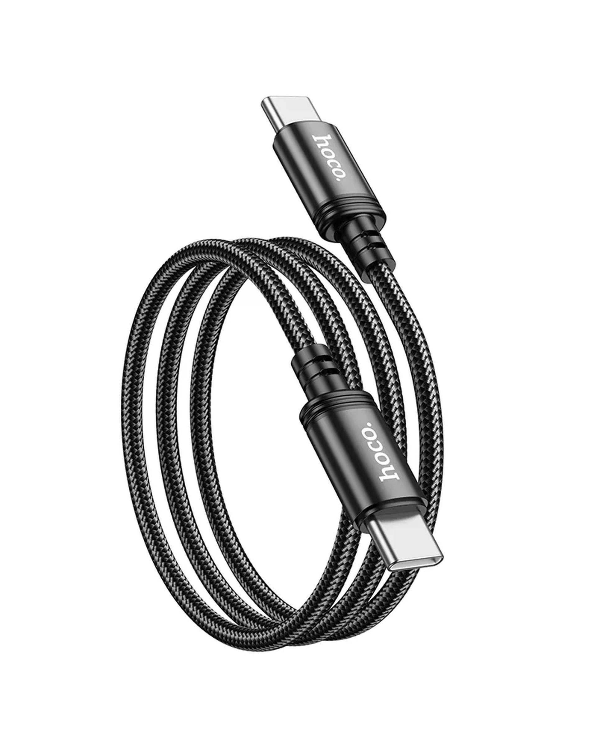 کابل شارژ 60 وات USB-C به USB-C مشکی هوکو hoco مدل X89