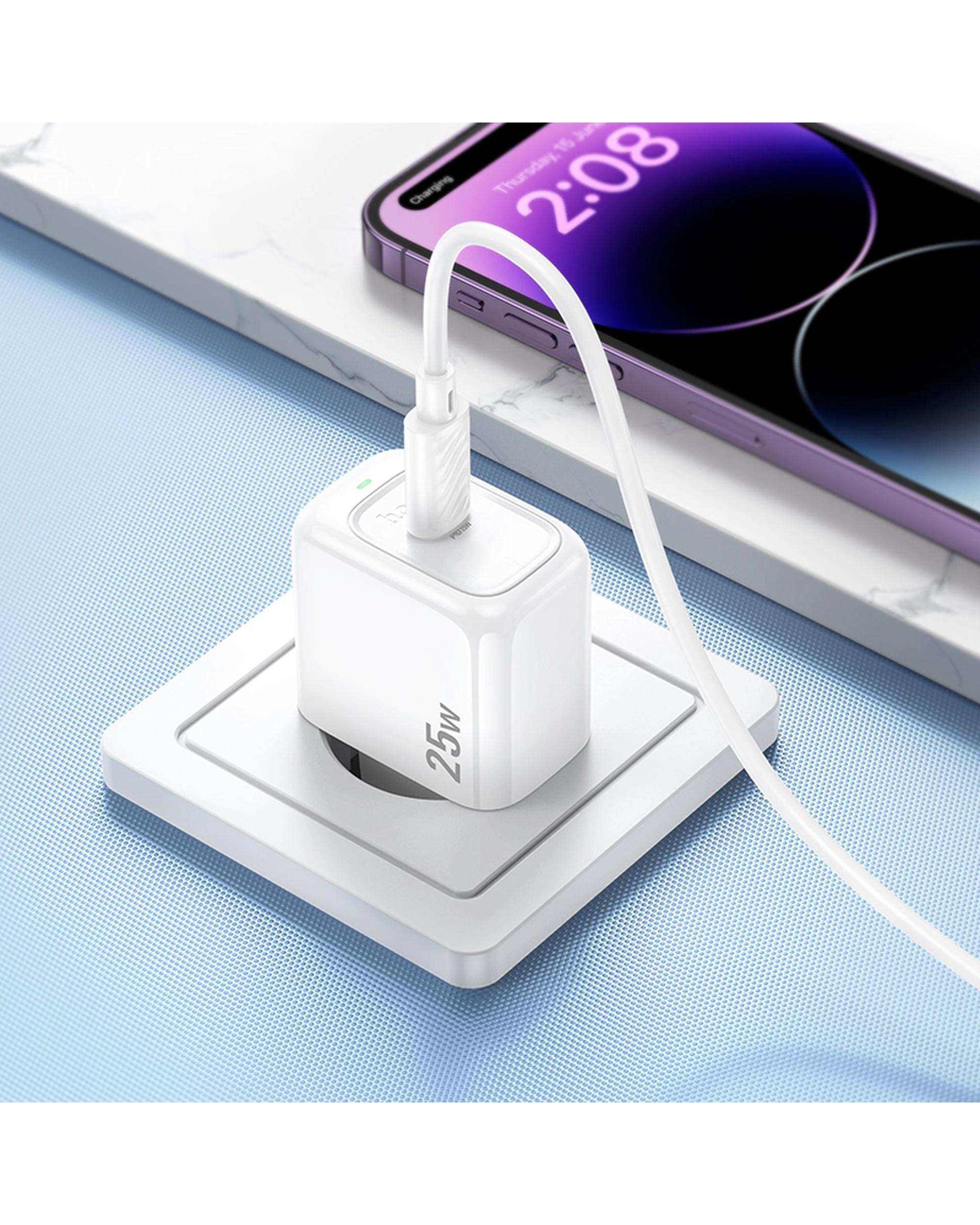 شارژر دیواری 25 وات سفید هوکو hoco مدل CS53A USB