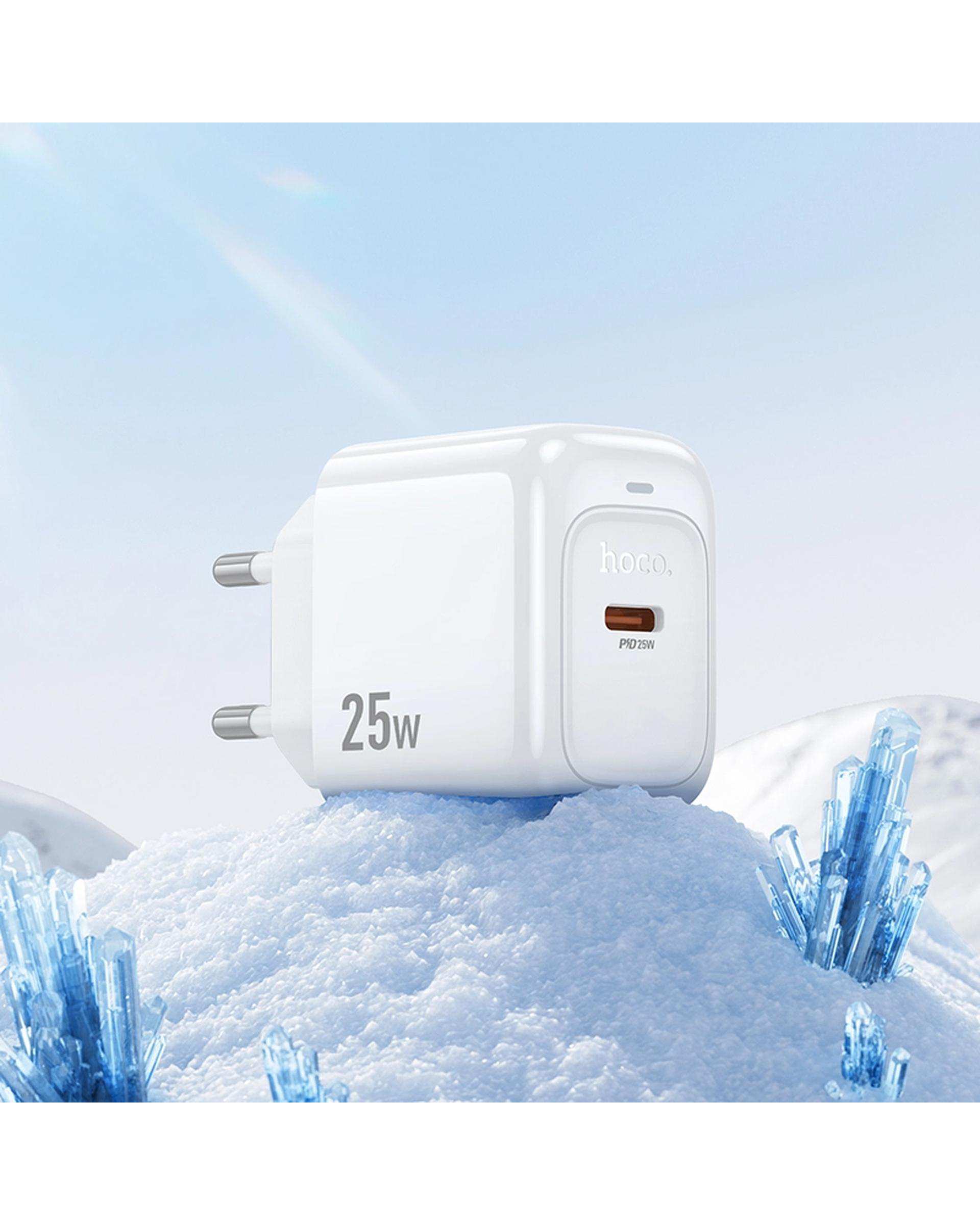 شارژر دیواری 25 وات سفید هوکو hoco مدل CS53A USB