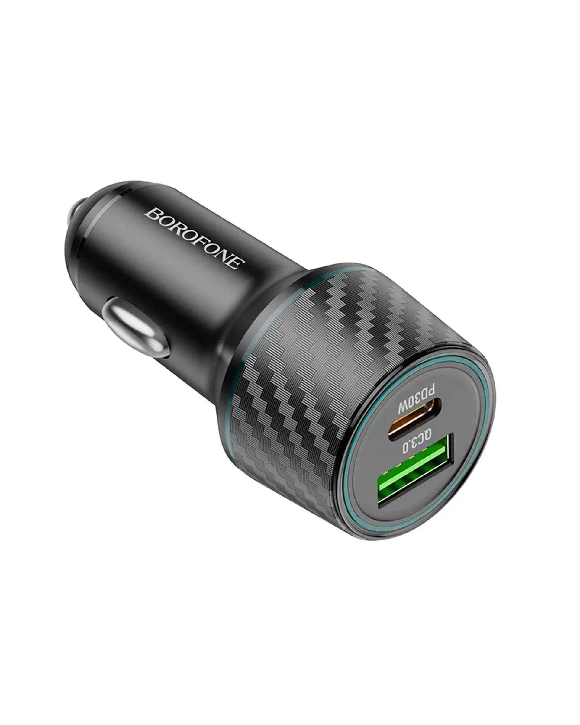 شارژر فندکی 48 وات مشکی بروفون Borofone مدل BZ21 USB