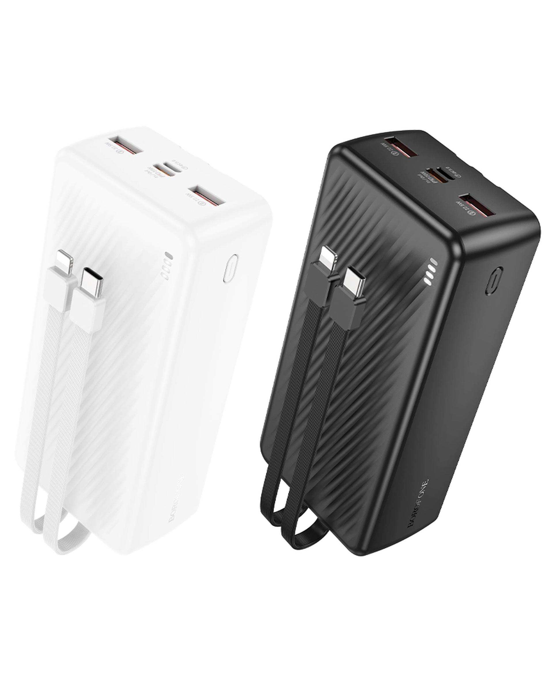 پاوربانک 22.5 وات فست شارژ سفید بروفون Borofone مدل BJ57B ظرفیت 30000 میلی آمپر ساعت