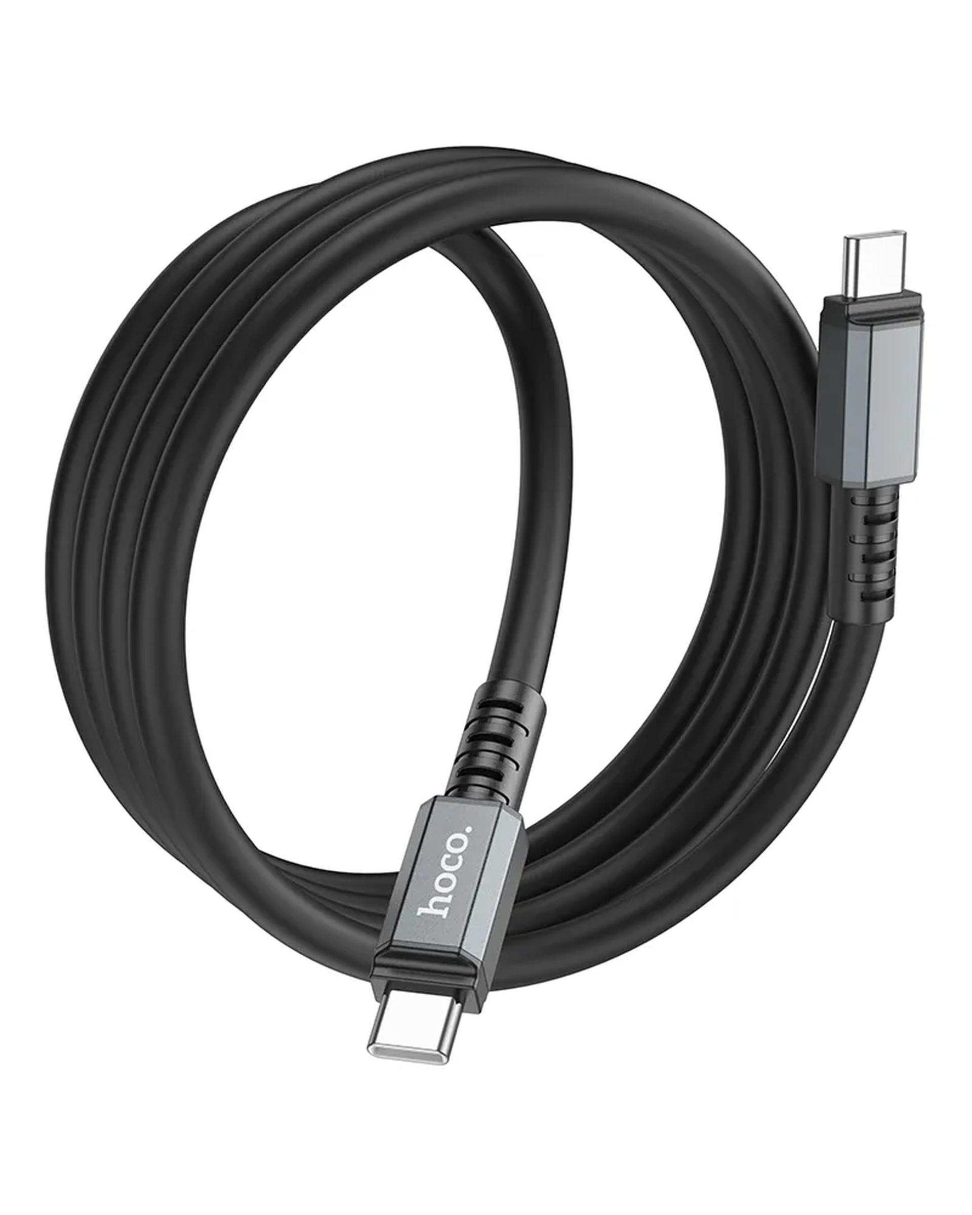کابل شارژ 60 وات USB-C به USB-C مشکی هوکو hoco مدل X85