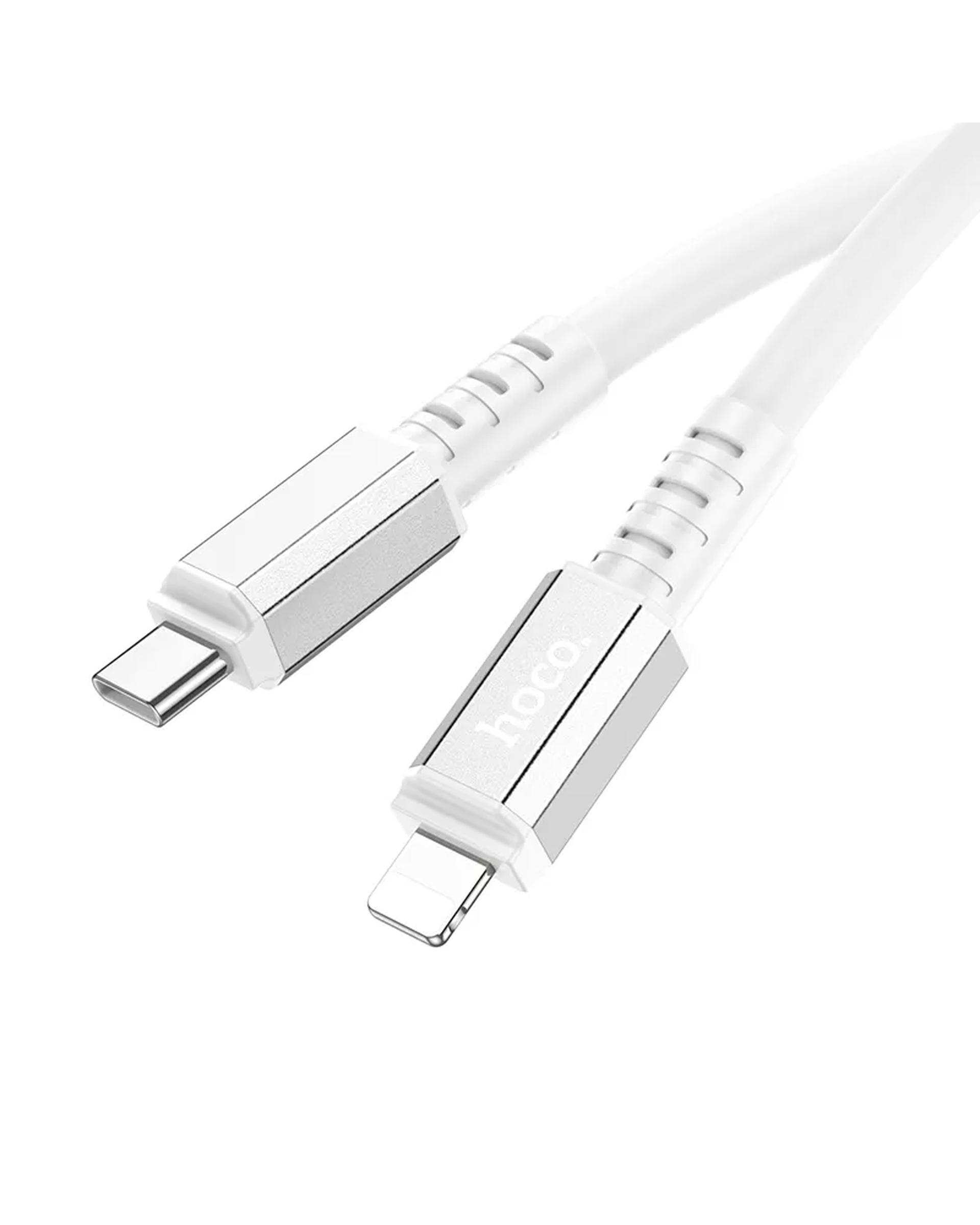 کابل شارژ 20 وات Lightning به USB-C سفید هوکو hoco مدل X85