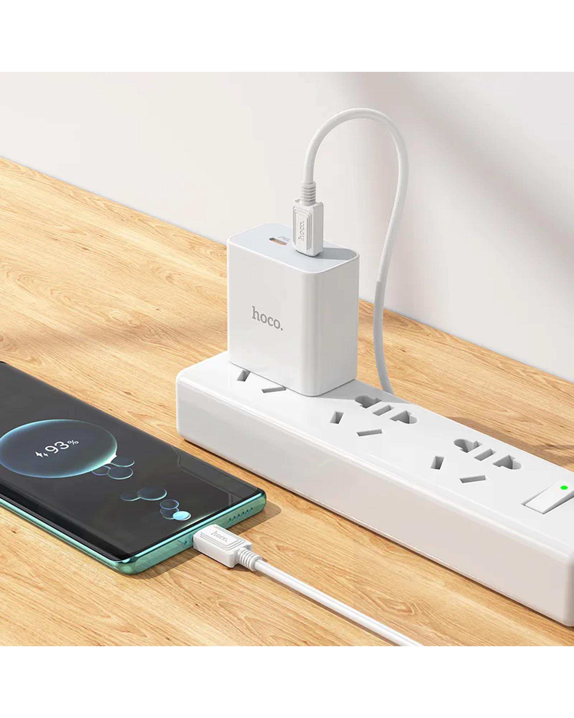 شارژر دیواری 35 وات سفید هوکو hoco مدل C108 USB