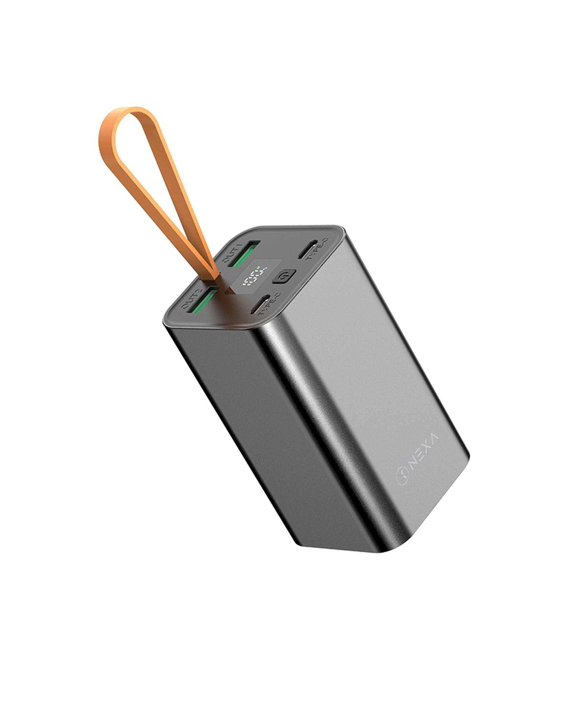 پاوربانک 20 وات فست شارژ خاکستری نکسا NEXA مدل P201 ظرفیت 20000 میلی آمپر ساعت