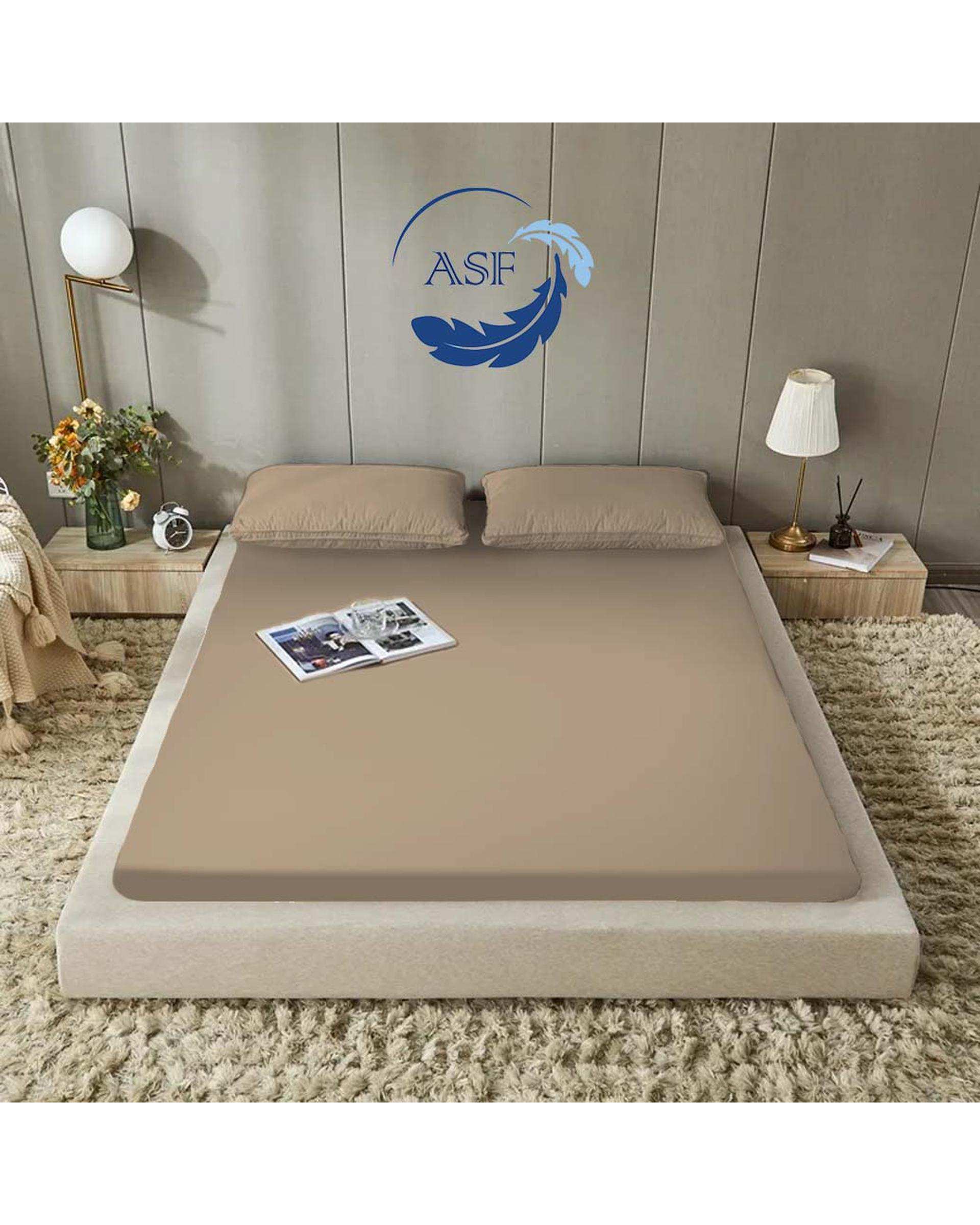 تشک ژاپنی طبی یک نفره سایز 90*200 بژ ای اس اف ASF مدل ZENTO به همراه روبالشی