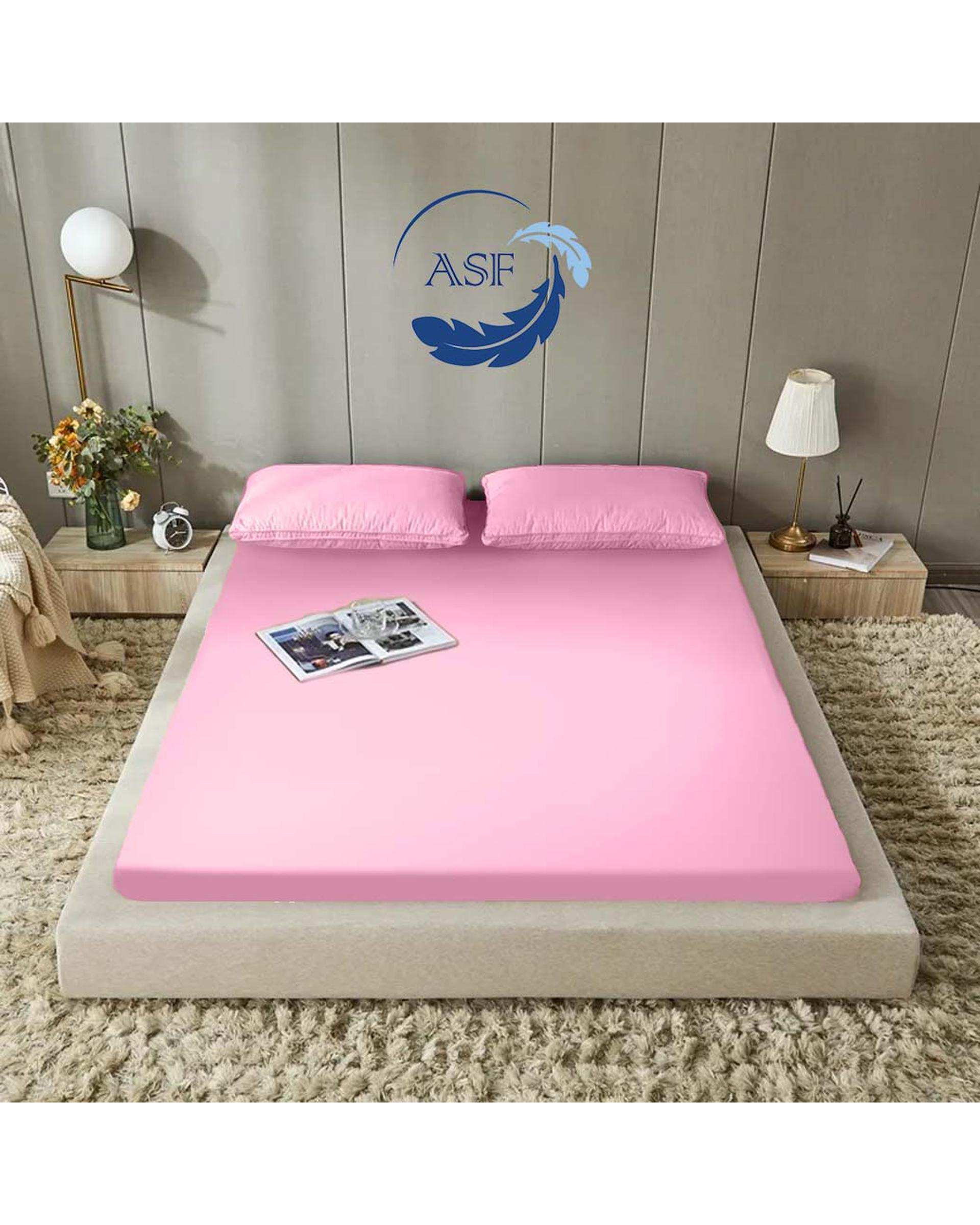 تشک ژاپنی طبی یک نفره سایز 90*200 صورتی ای اس اف ASF مدل ZENTO به همراه روبالشی