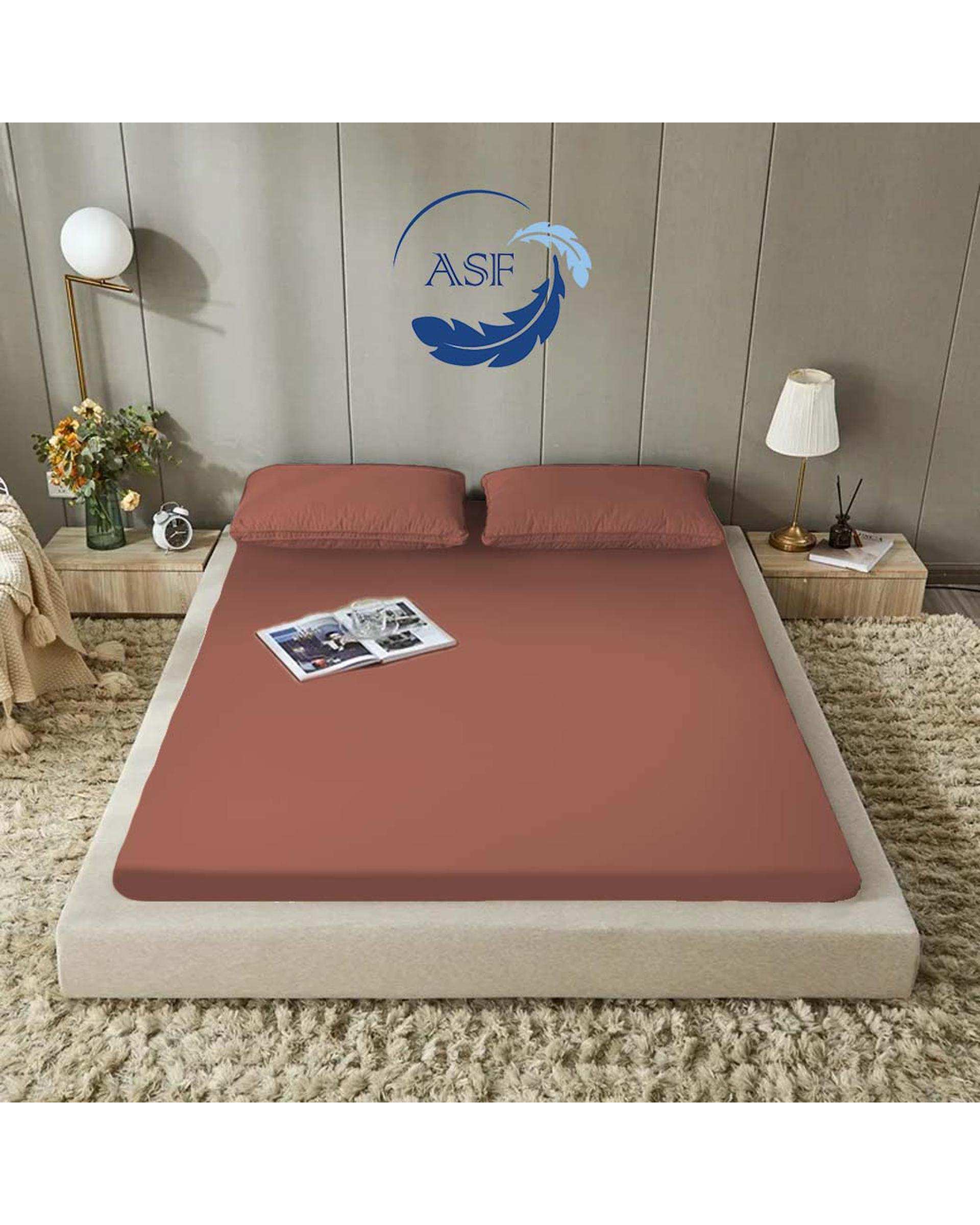 تشک ژاپنی طبی یک نفره سایز 90*200 هلویی ای اس اف ASF مدل ZENTO به همراه روبالشی