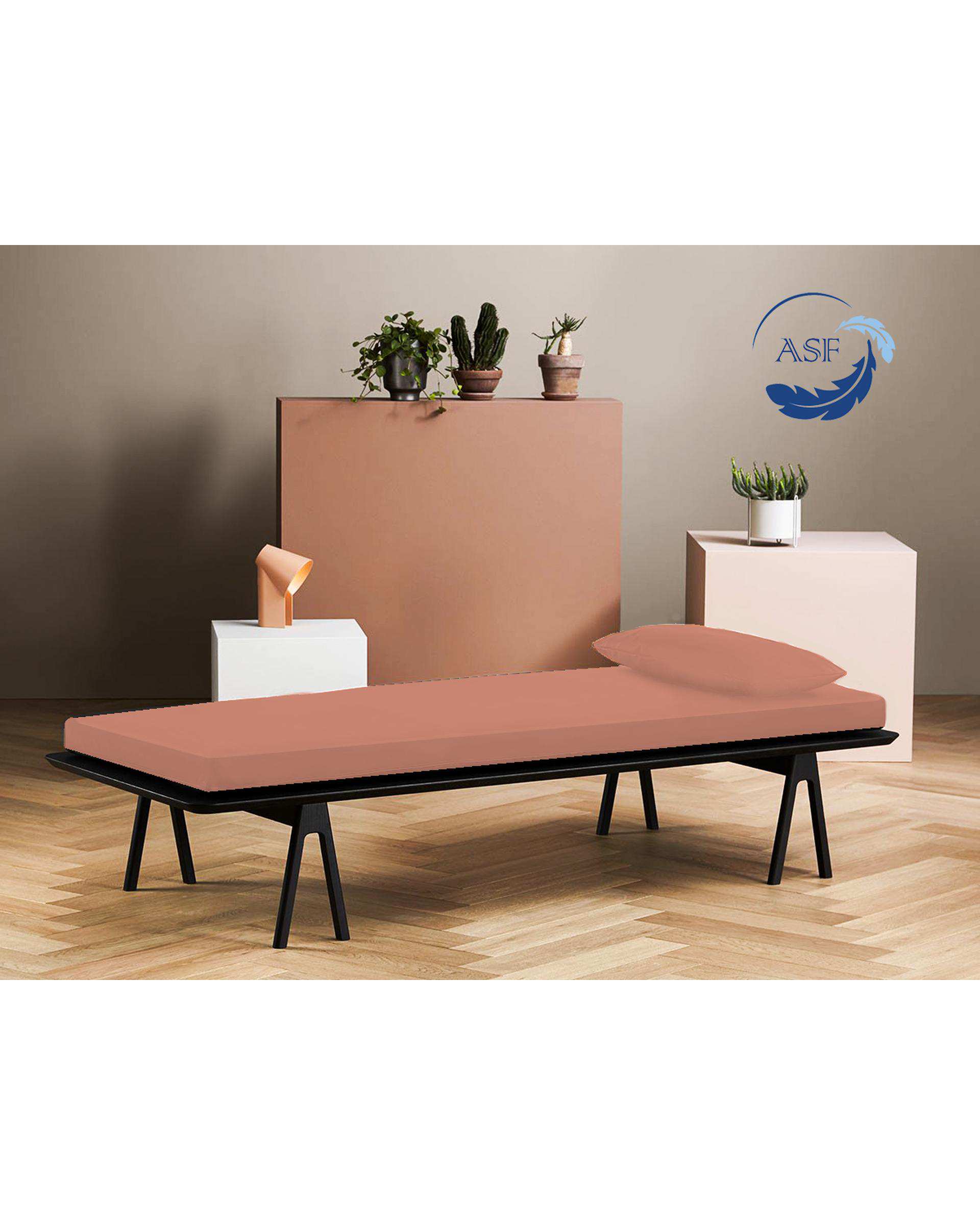 تشک ژاپنی طبی یک نفره سایز 90*200 هلویی ای اس اف ASF مدل ZENTO Max به همراه روبالشی