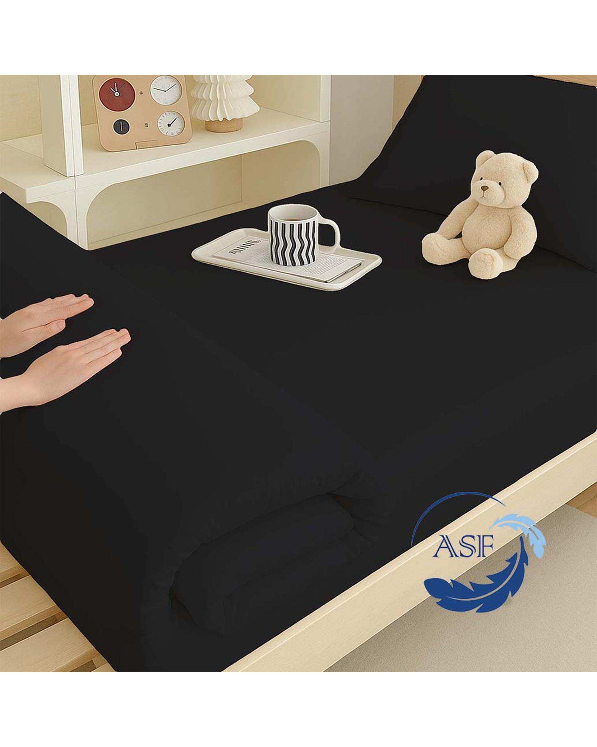 تشک ژاپنی طبی دو نفره سایز 180*200 مشکی ای اس اف ASF مدل ZENTO به همراه روبالشی