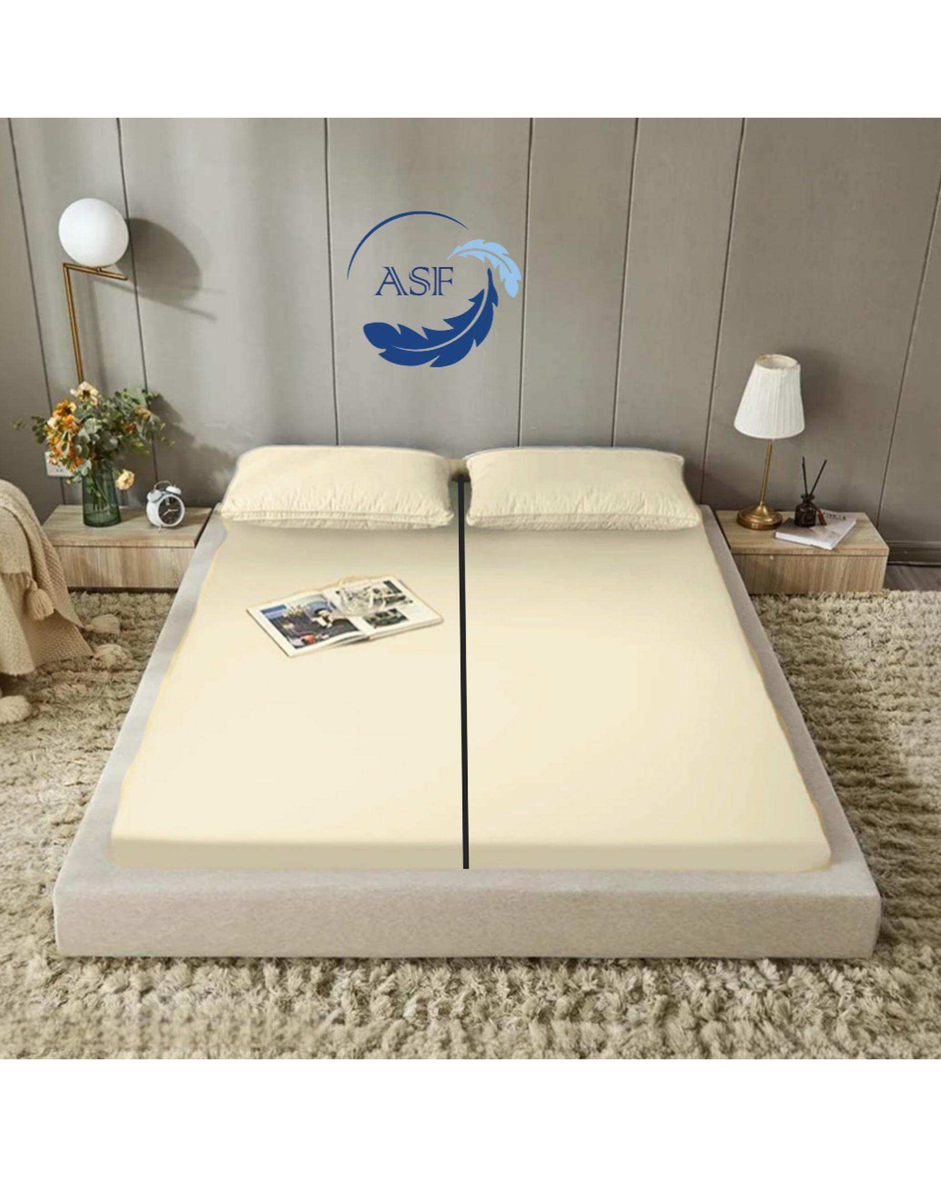 تشک ژاپنی طبی دو نفره سایز 180*200 استخوانی ای اس اف ASF مدل ZENTO به همراه روبالشی