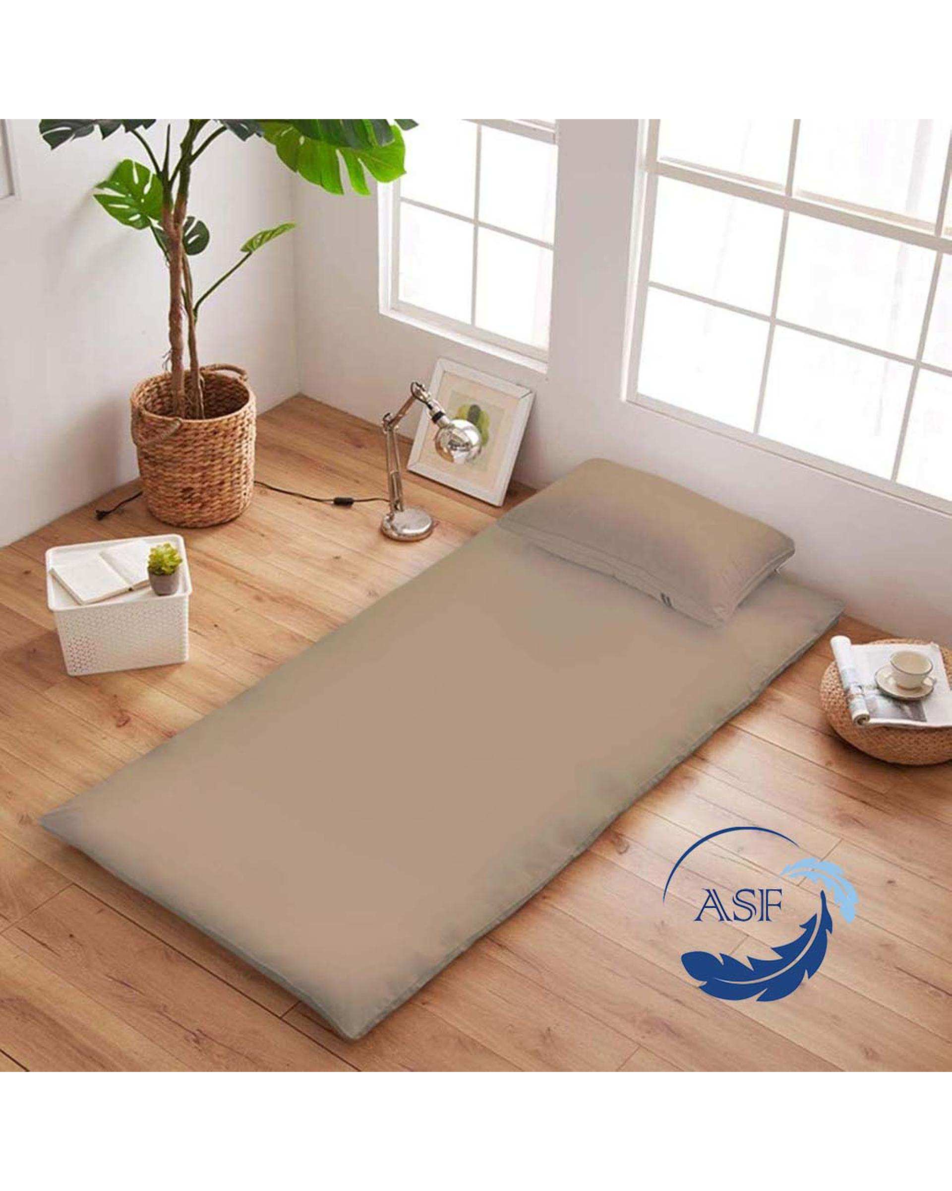 تشک ژاپنی طبی دو نفره سایز 180*200 بژ ای اس اف ASF مدل ZENTO Max به همراه روبالشی