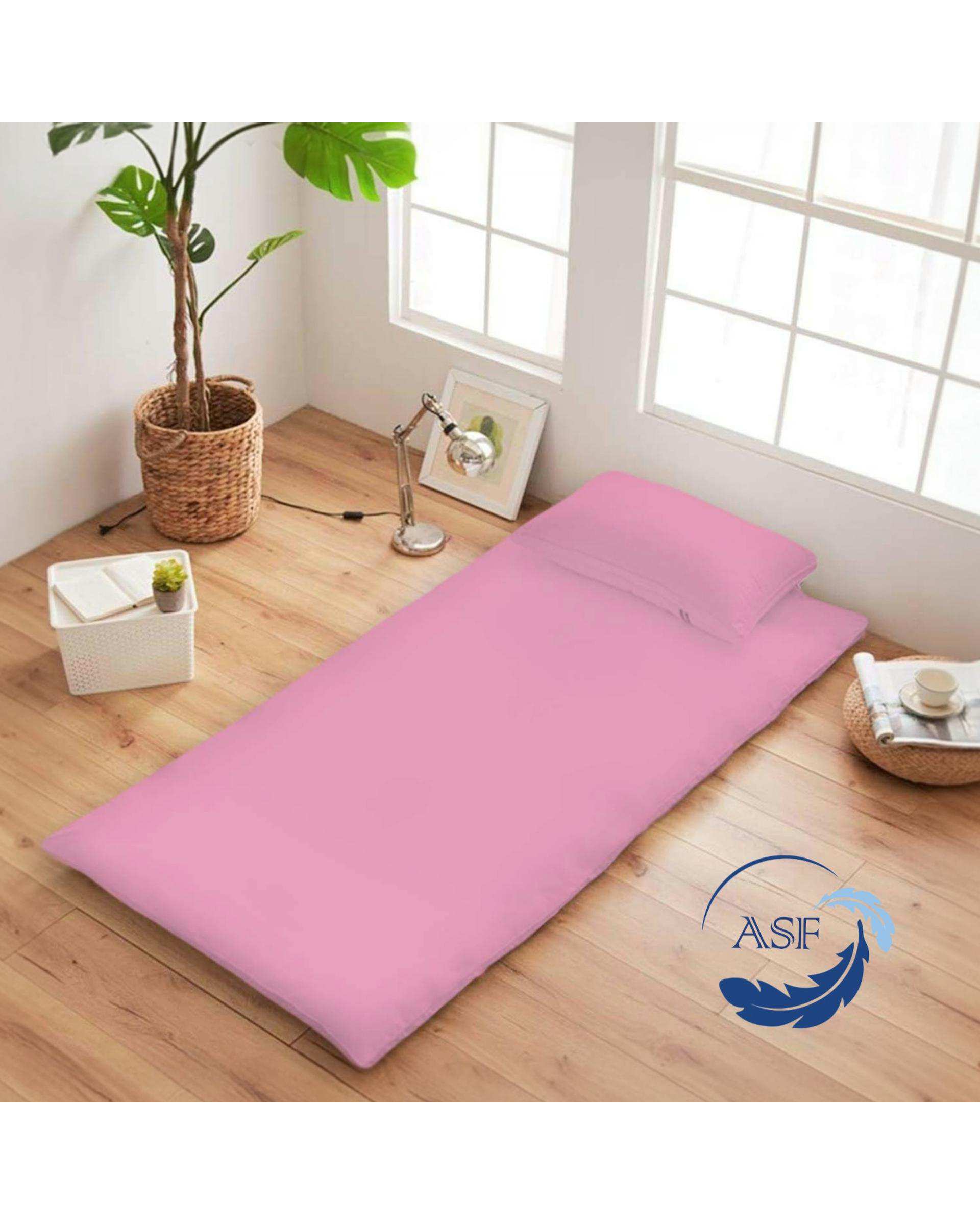 تشک ژاپنی طبی دو نفره سایز 180*200 صورتی ای اس اف ASF مدل ZENTO Max به همراه روبالشی