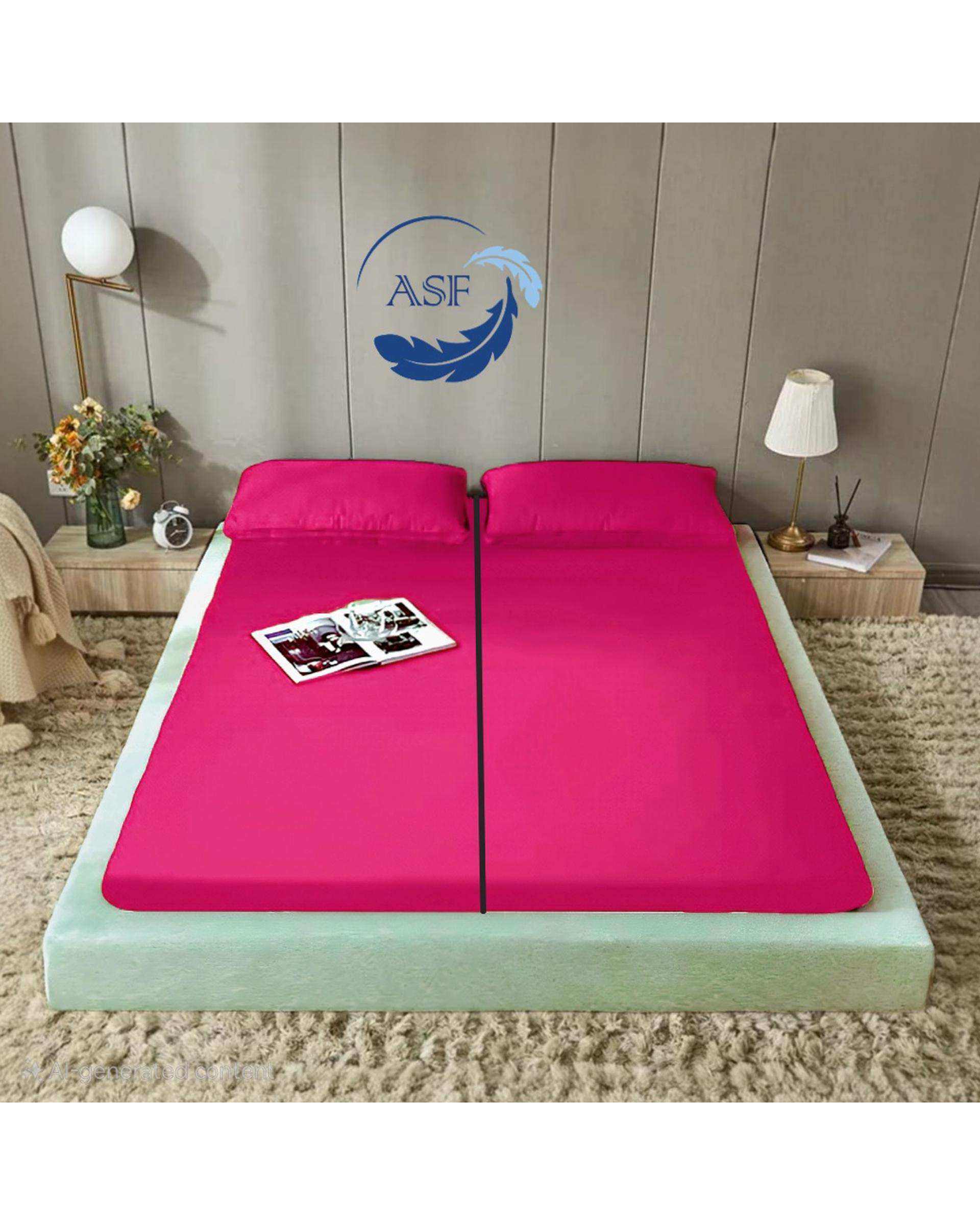 تشک ژاپنی طبی دو نفره سایز 180*200 سرخابی ای اس اف ASF مدل ZENTO Max به همراه روبالشی