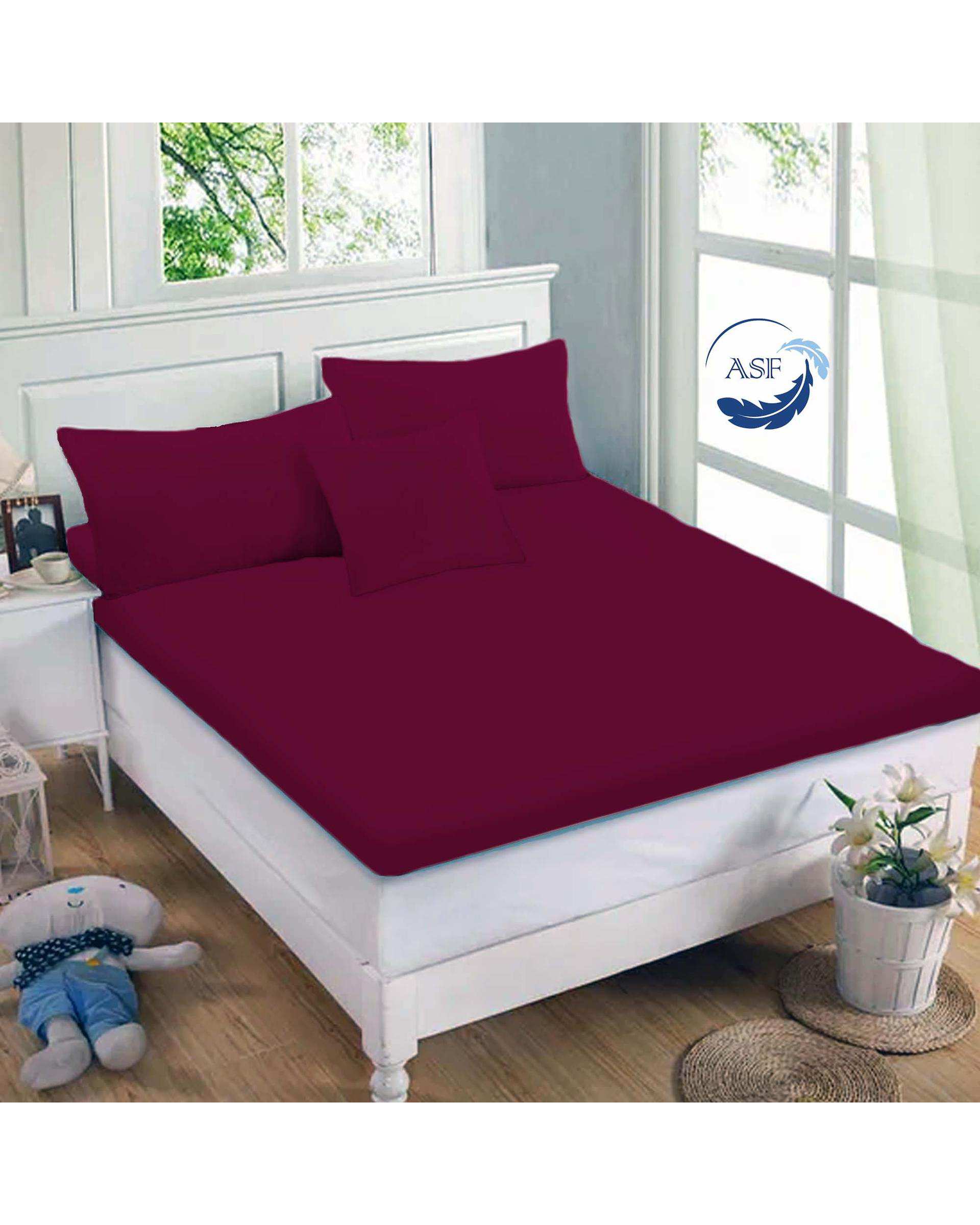 تشک تاپر فوم طبی یک نفره سایز 90*200 زرشکی ای اس اف ASF مدل LUMO به همراه روبالشی