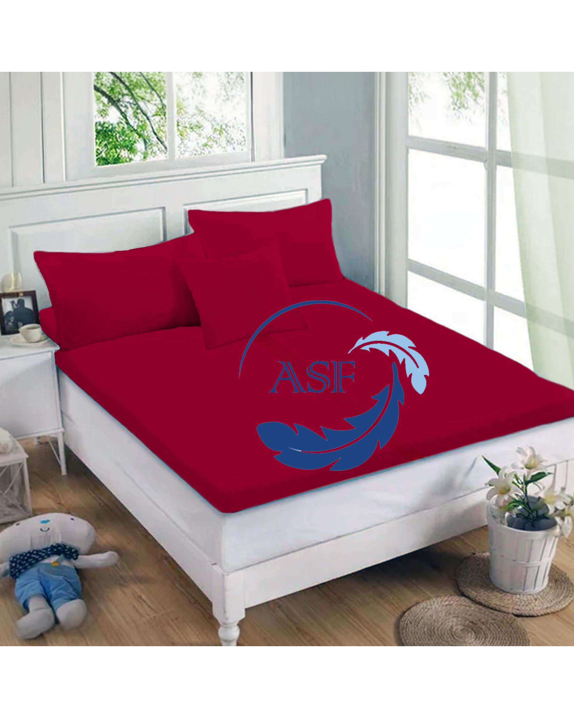 تشک تاپر فوم طبی یک نفره سایز 90*200 قرمز ای اس اف ASF مدل LUMO به همراه روبالشی