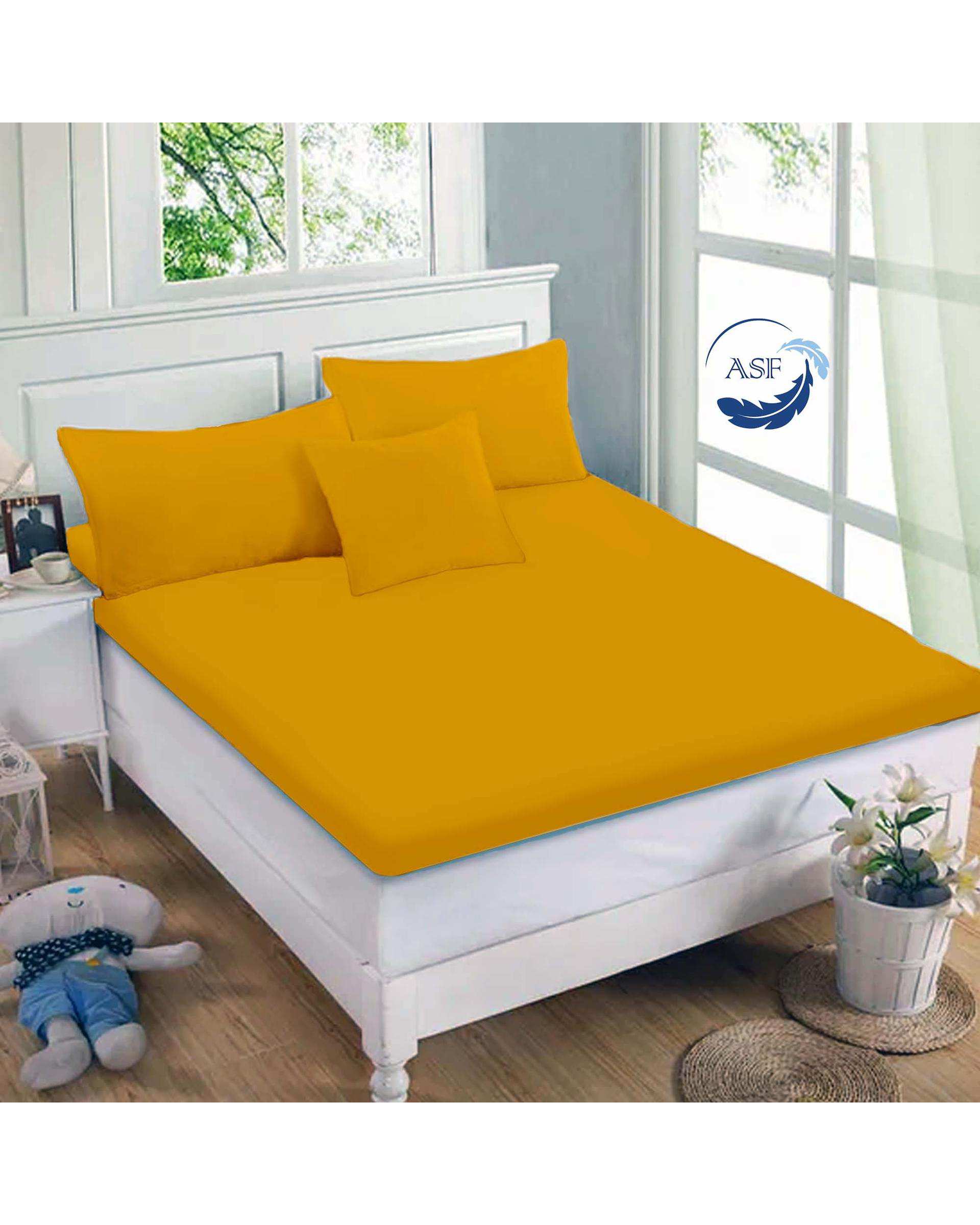 تشک تاپر فوم طبی یک نفره سایز 90*200 زرد ای اس اف ASF مدل LUMO به همراه روبالشی