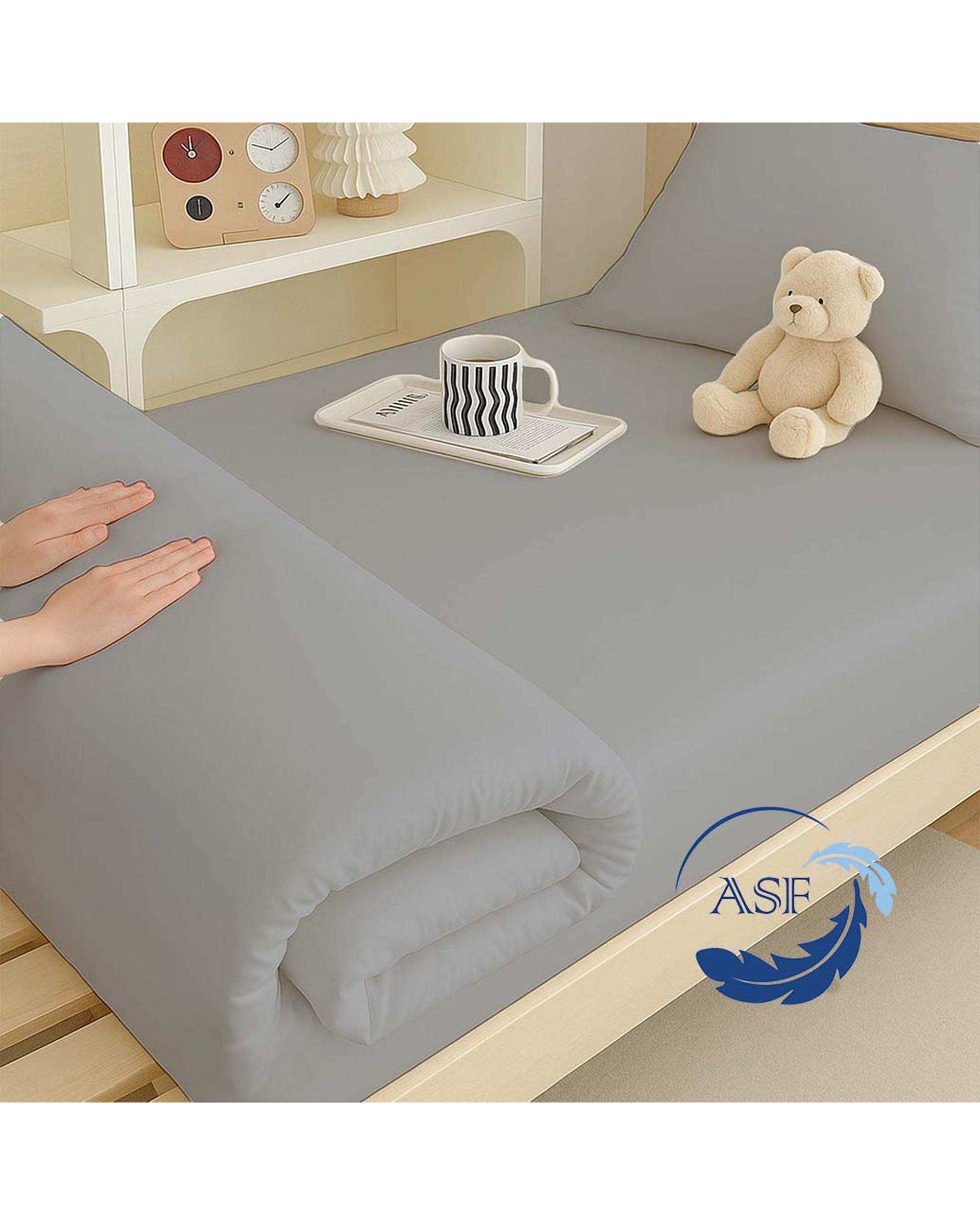 تشک تاپر فوم طبی تک نفره سایز 90*200 نقره ای ای اس اف ASF مدل LUMO Max به همراه روبالشی