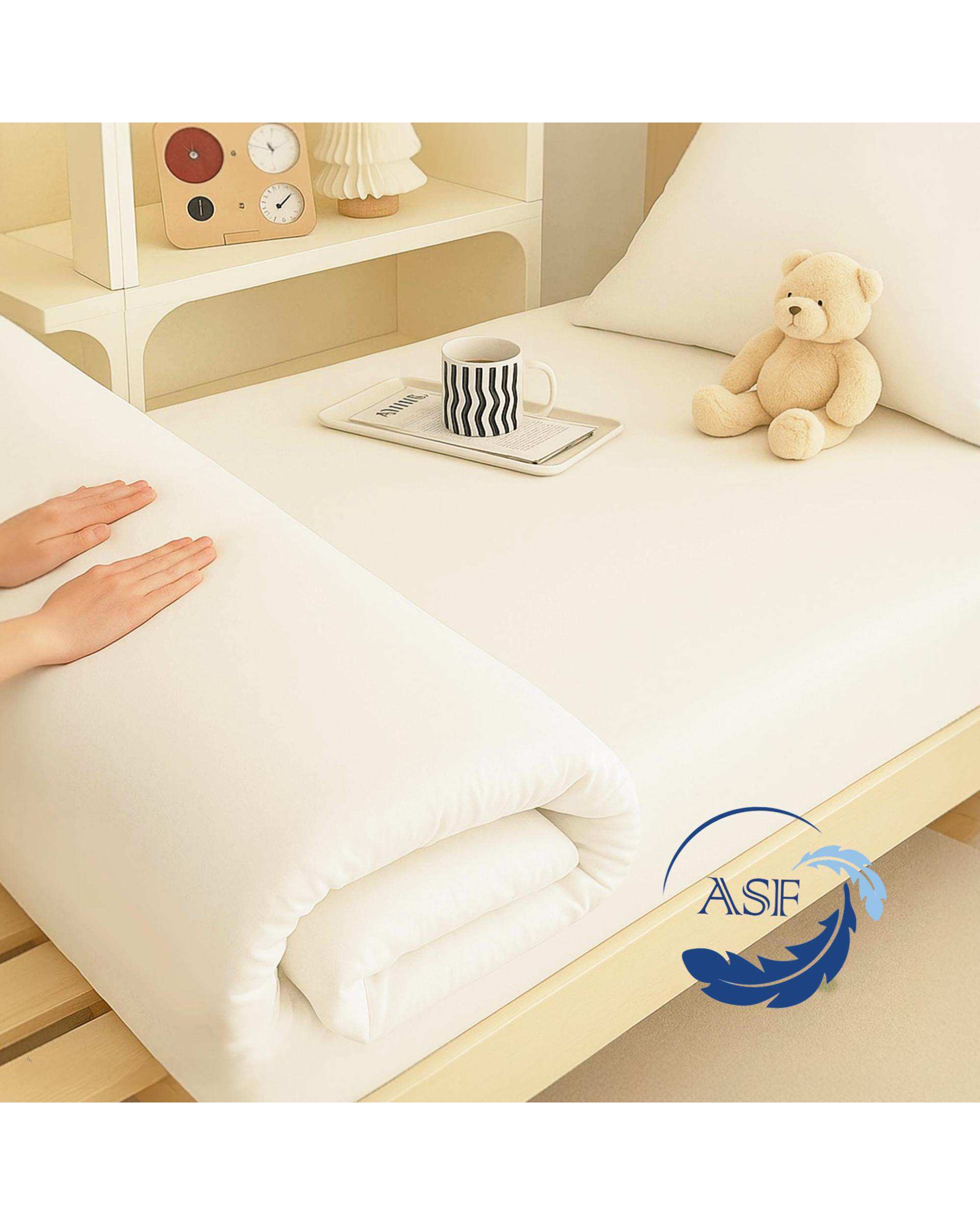 تشک تاپر فوم طبی تک نفره سایز 90*200 استخوانی ای اس اف ASF مدل LUMO Max به همراه روبالشی