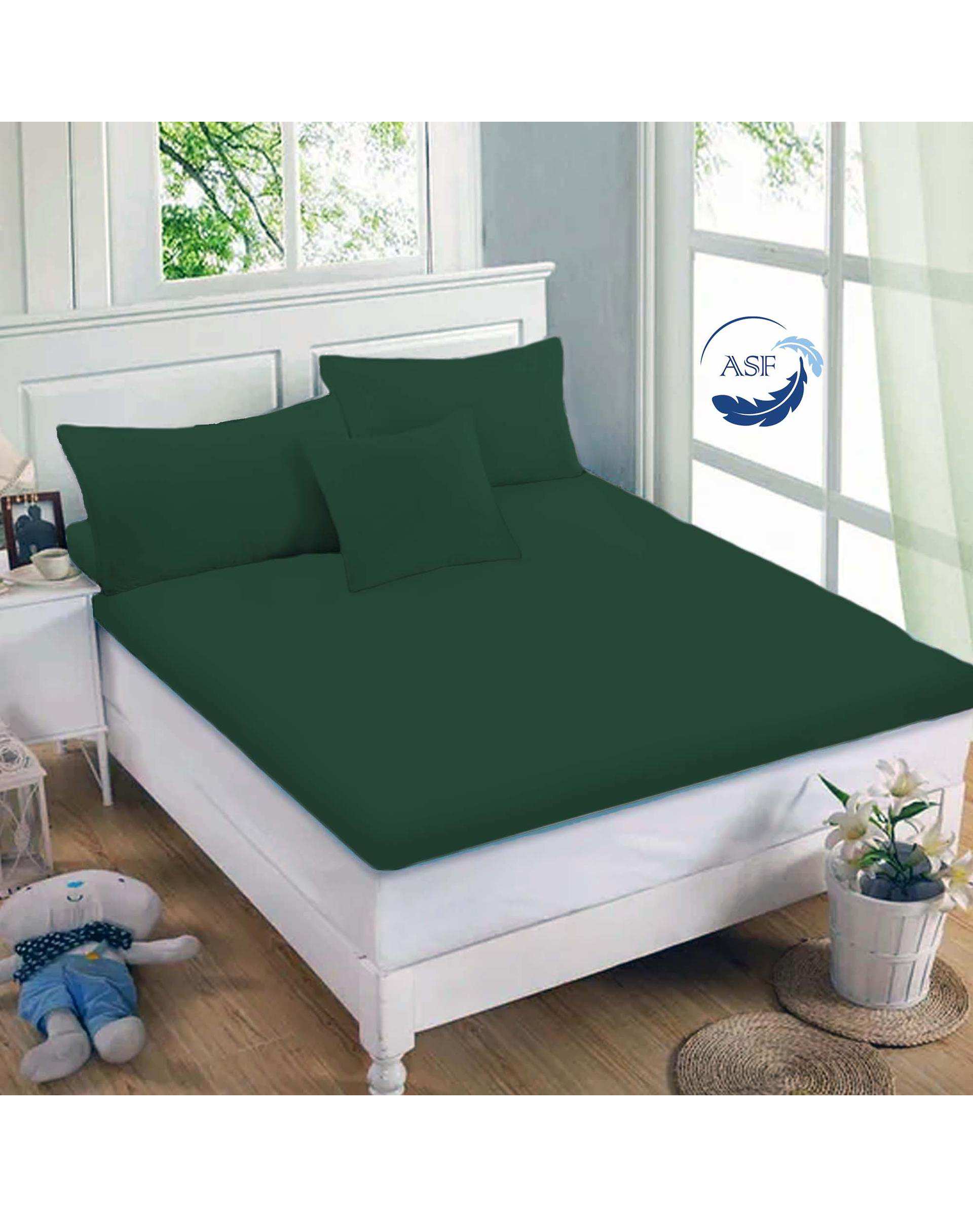 تشک تاپر فوم طبی تک نفره سایز 90*200 سبز تیره ای اس اف ASF مدل LUMO Max به همراه روبالشی