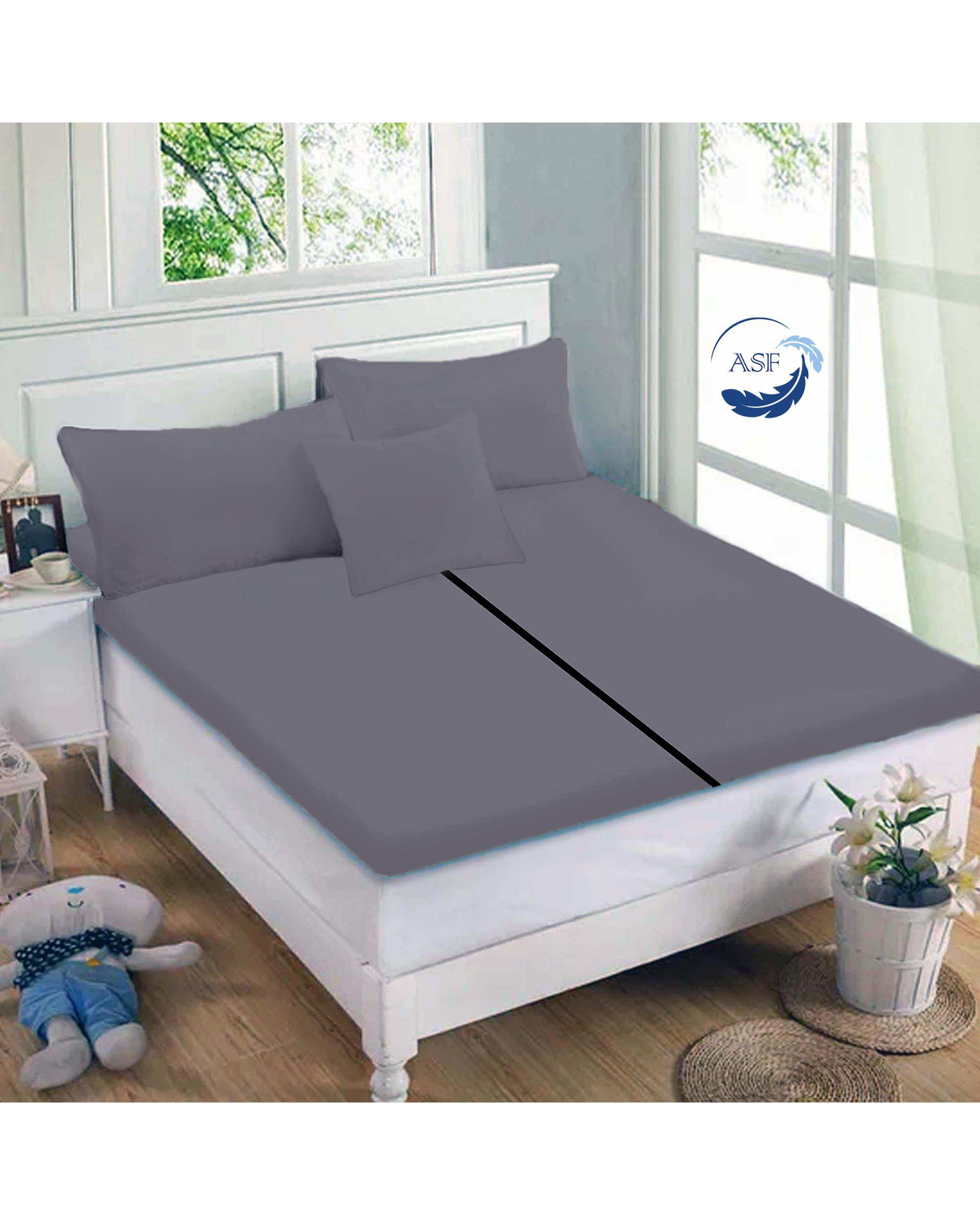 تشک تاپر فوم طبی دو نفره سایز 160*200 طوسی ای اس اف ASF مدل LUMO Max به همراه روبالشی