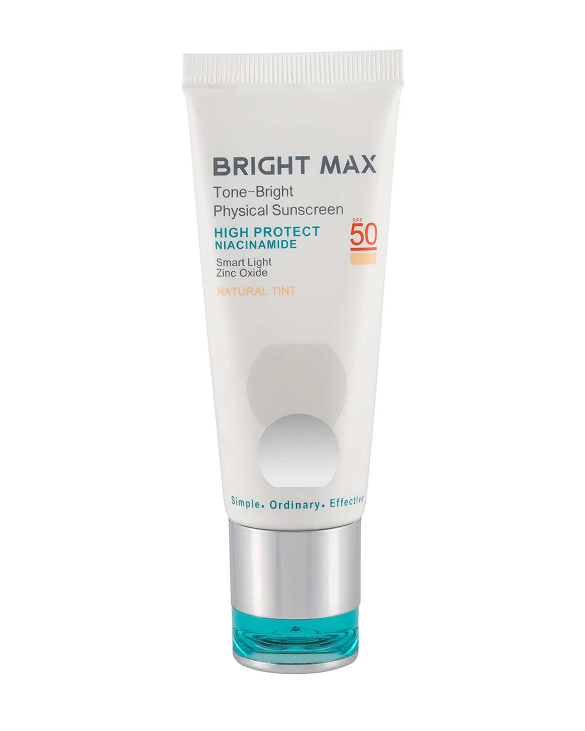 کرم ضد آفتاب فیزیکال رنگی SPF50 برایت مکس Bright Max مدل Tone Bright حجم 40ml