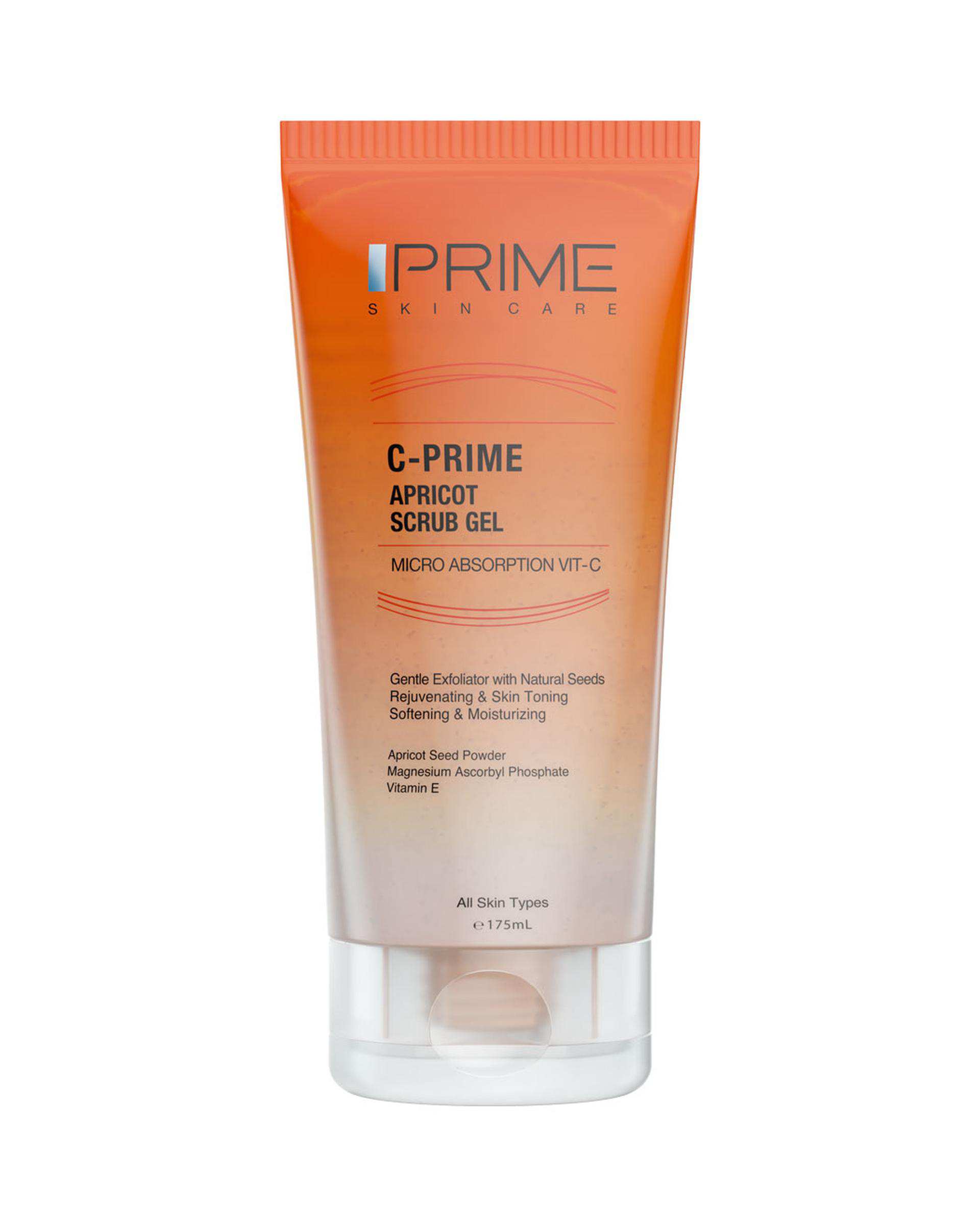 ژل اسکراب پاک کننده پرایم حاوی عصاره زرد آلو و ویتامین C حجم 175ml