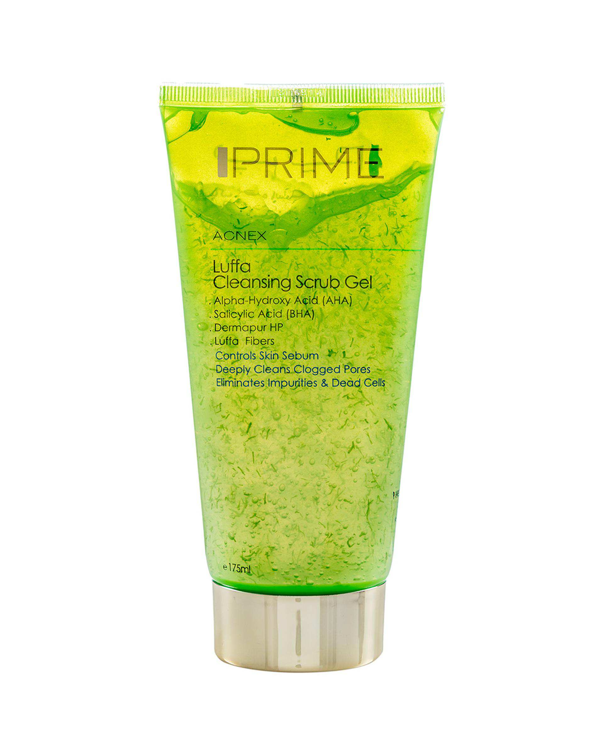 ژل اسکراب پاک کننده صورت لوفا پرایم مناسب پوست های مختلط و چرب